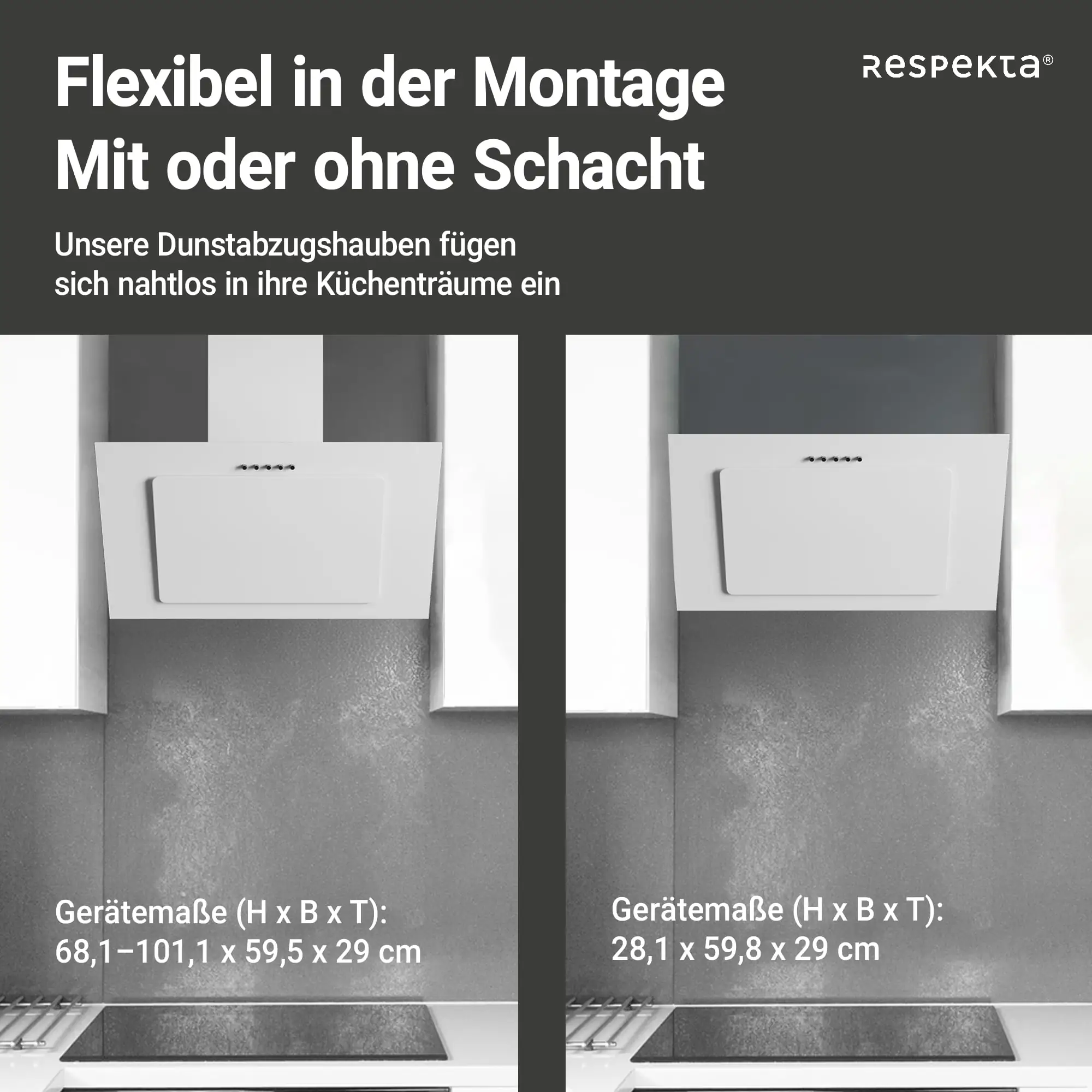 respekta kopffreie Schräghaube 60 cm weiß CH33060WB EEK: B 60 cm respekta kopffreie Schräghaube 60 cm weiß CH33060WB EEK: B 60 cm