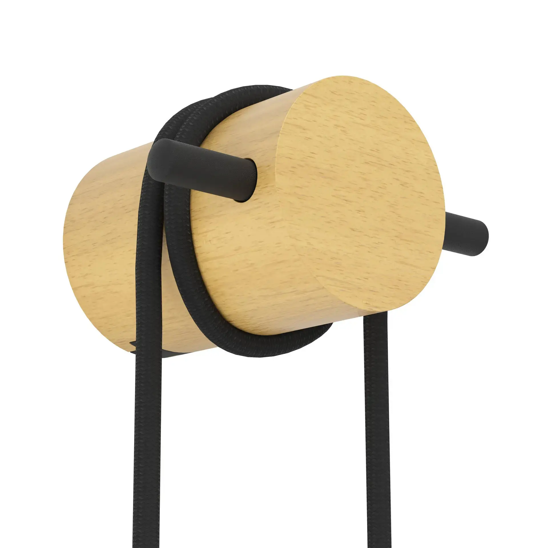 Eglo Wandleuchte Buddon E27 braun-schwarz Holz