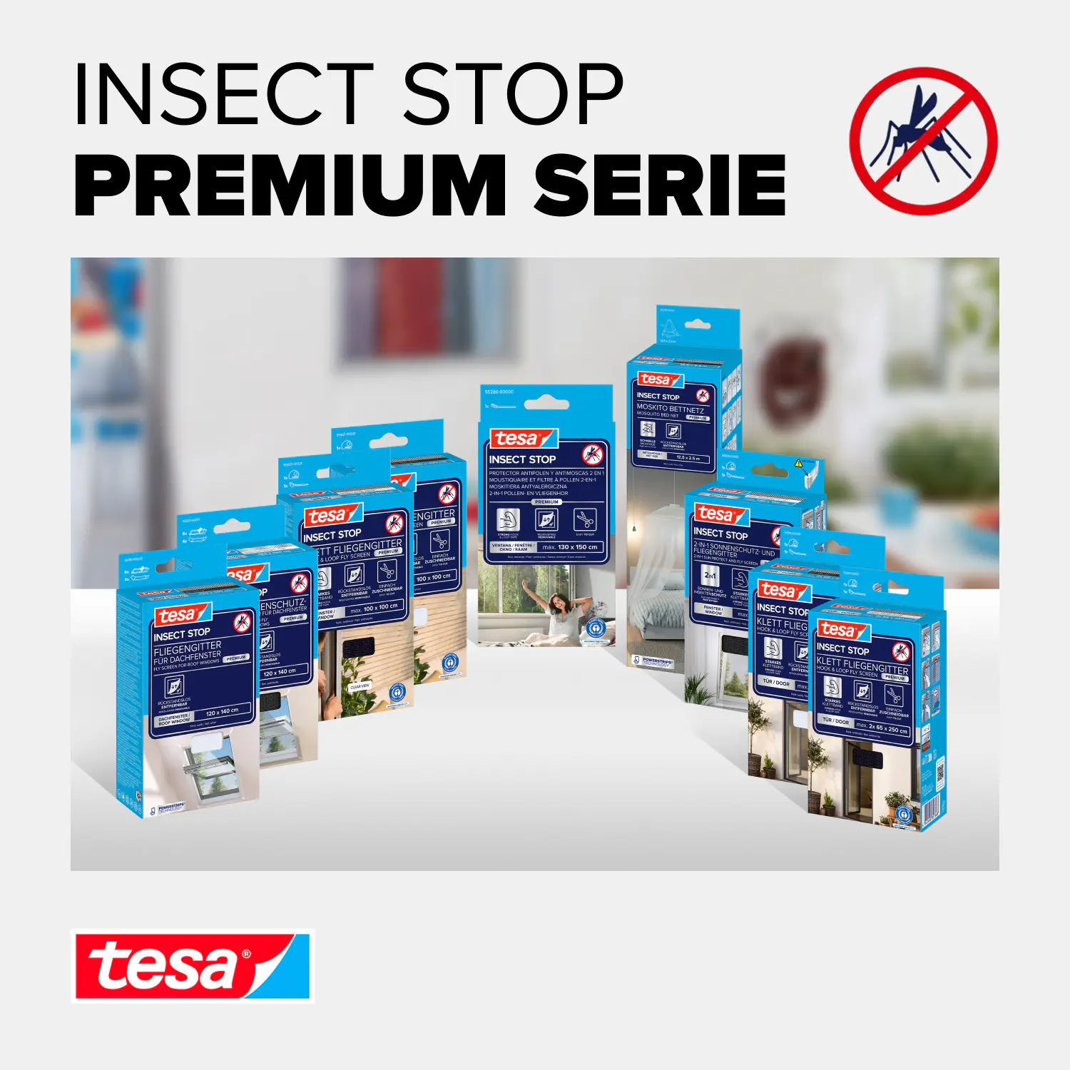 tesa Insektenschutz-Fenster COMFORT 120 x 240 cm weiß