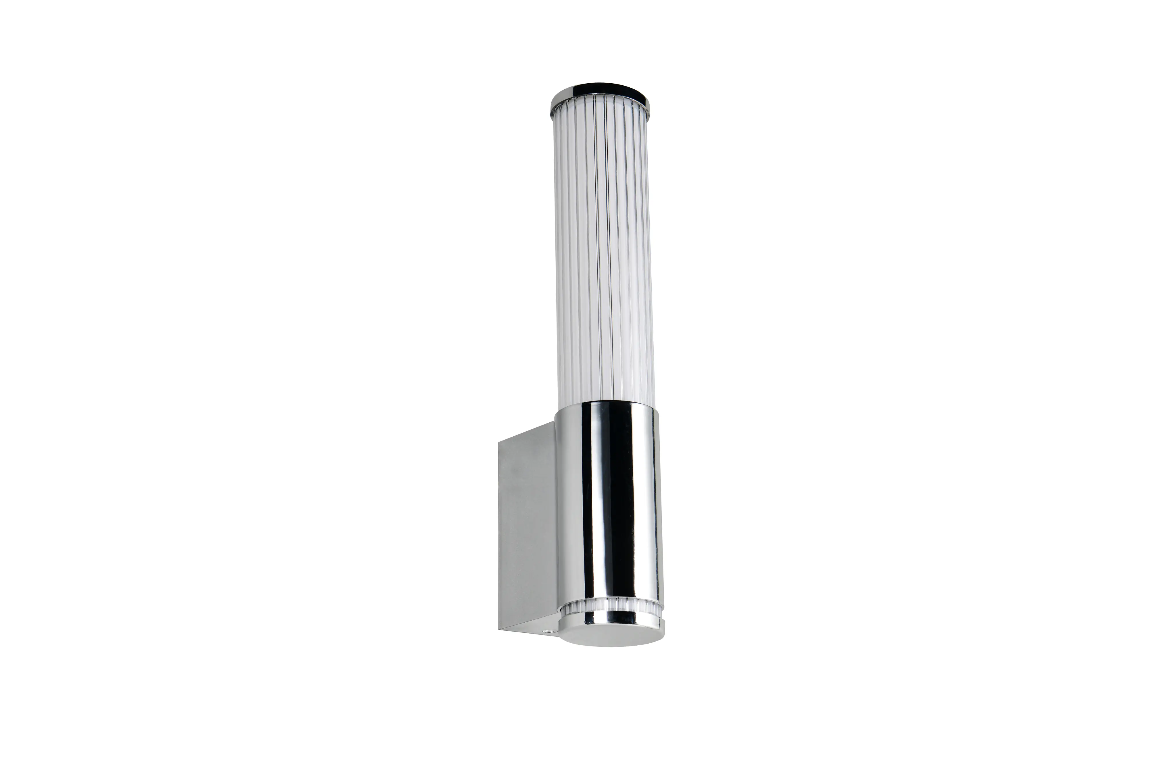 Trio LED-Wandleuchte Stefano chrom mit Steckdose CCT