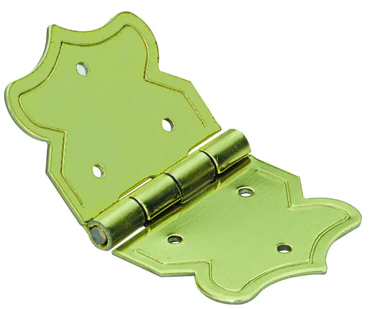 Hettich Schatullenscharnier Stahl, vermessingt, 20 x 37 mm, 1 Stück