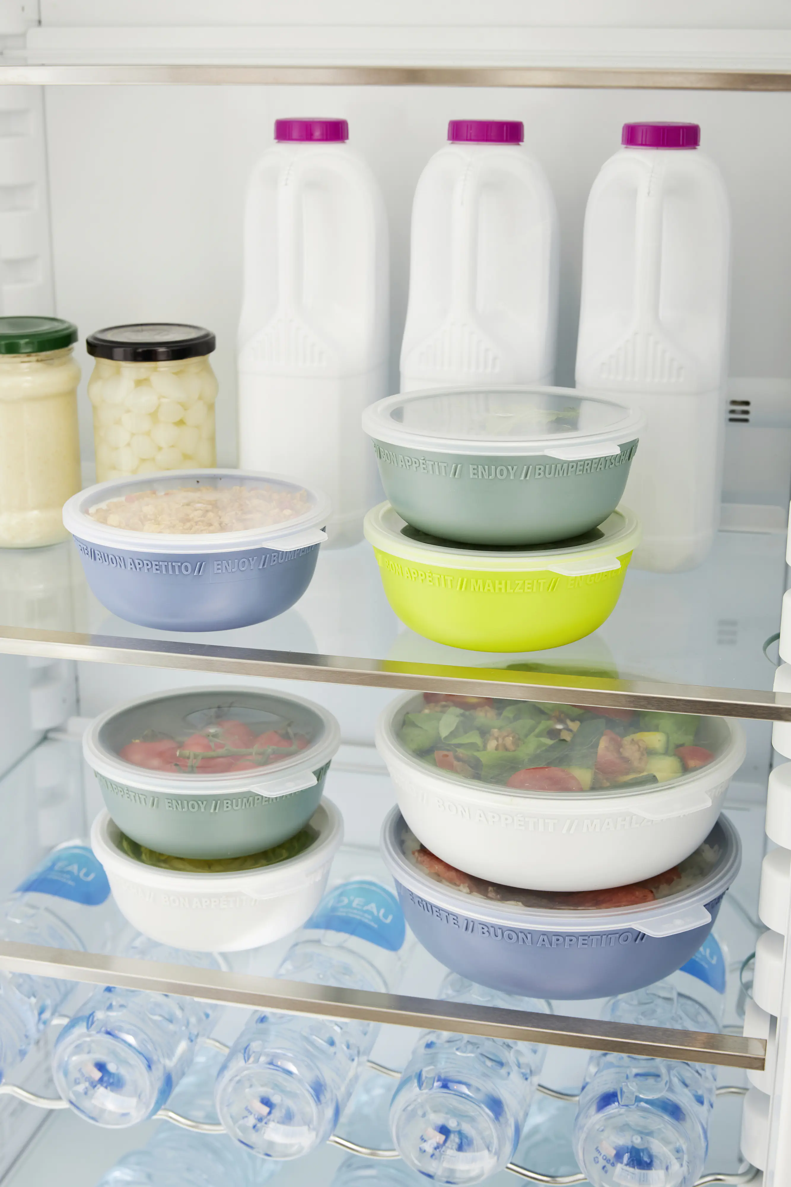 Rotho Schüssel mit Deckel 0,35 L Tresa horizon blau