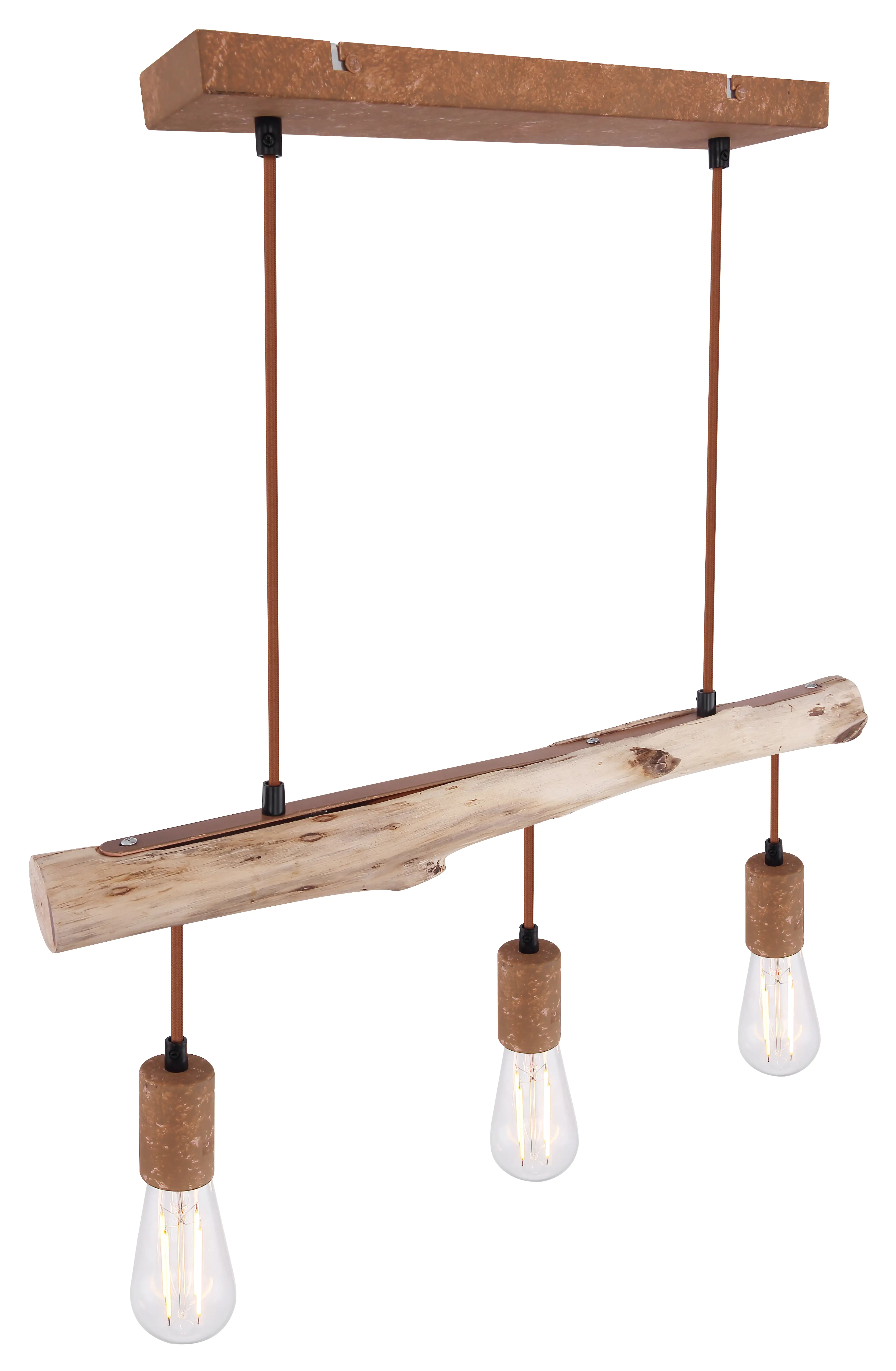 9007371392636_7 Globo 3er Hängeleuchte Jakob rost-holz 60 x 8,5 cm E27, max. 40 W