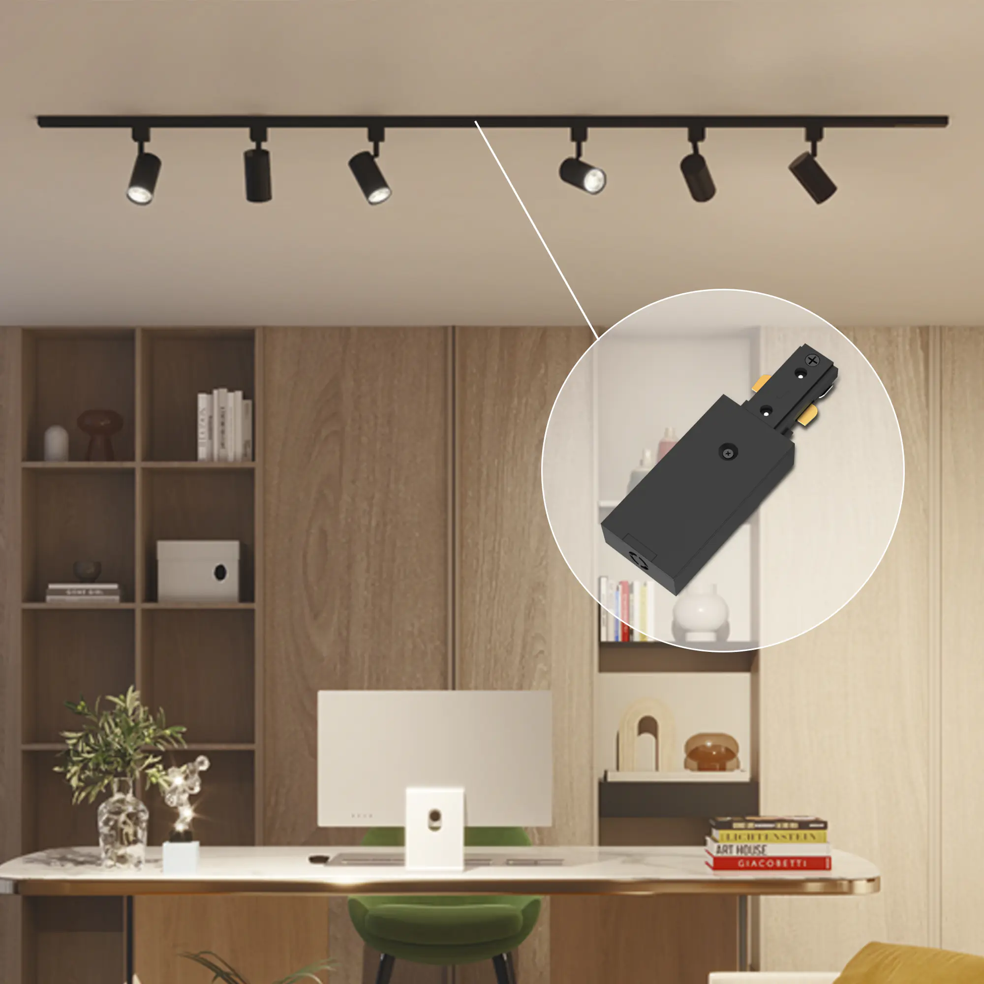 Philips EasyLink Stromverbinder für Schienenleuchte einseitig schwarz