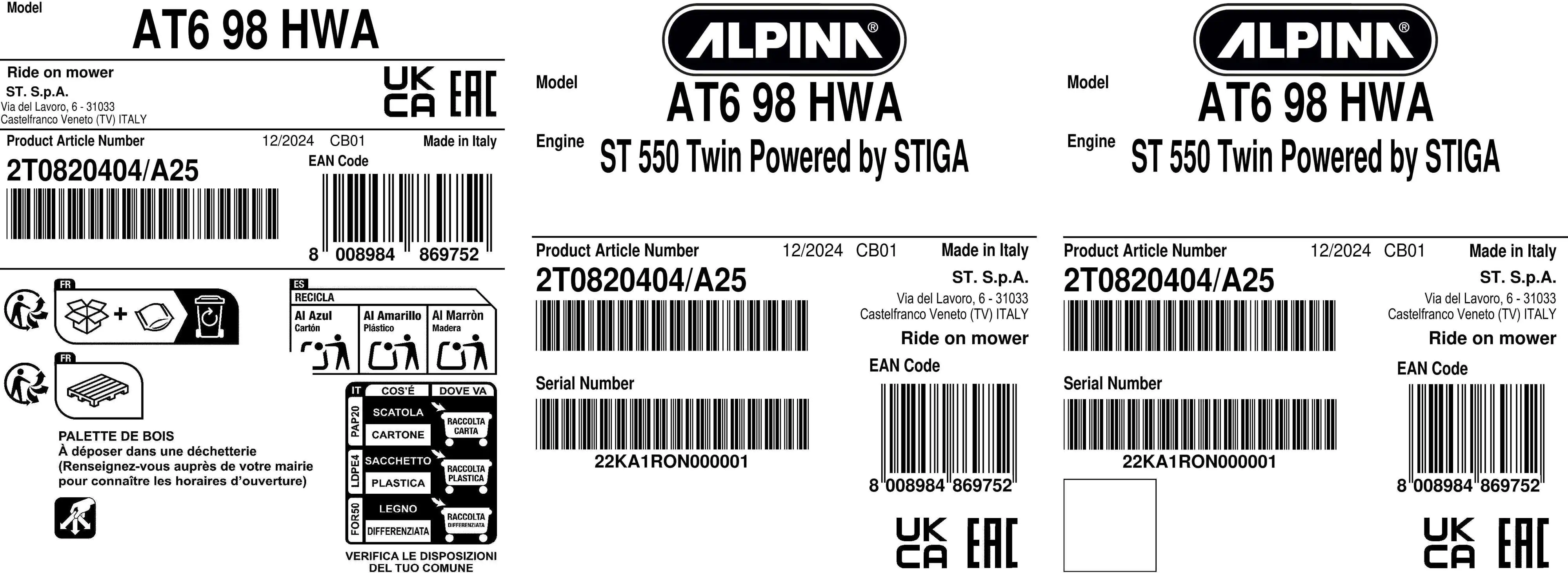 Alpina Rasentraktor AT6 98 HWA 98 cm Schnittbreite Zweizylinder Motor inkl. Mulchfunktion Alpina Rasentraktor AT6 98 HWA 98 cm Schnittbreite Zweizylinder Motor inkl. Mulchfunktion