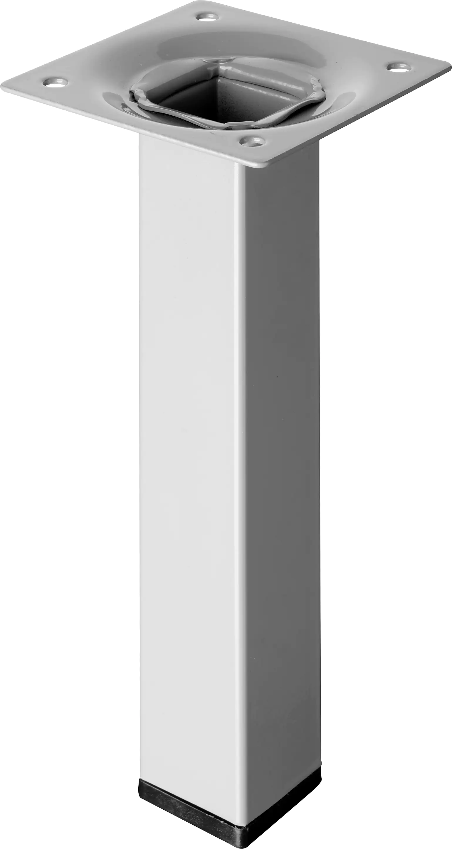 Hettich Tischbein 2,5 x 15 cm Stahl Aluminium-Optik - 1 Stück Hettich Tischbein 2,5 x 15 cm Stahl Aluminium-Optik - 1 Stück