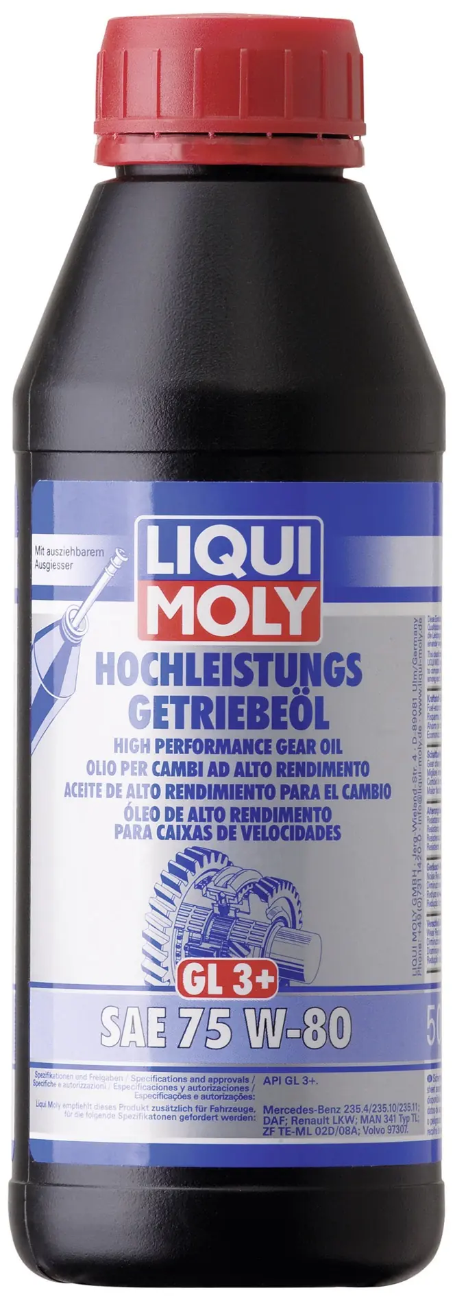 Liqui Moly Hochleistungs-Getriebeöl (GL3+) SAE 75W-80 500 ml