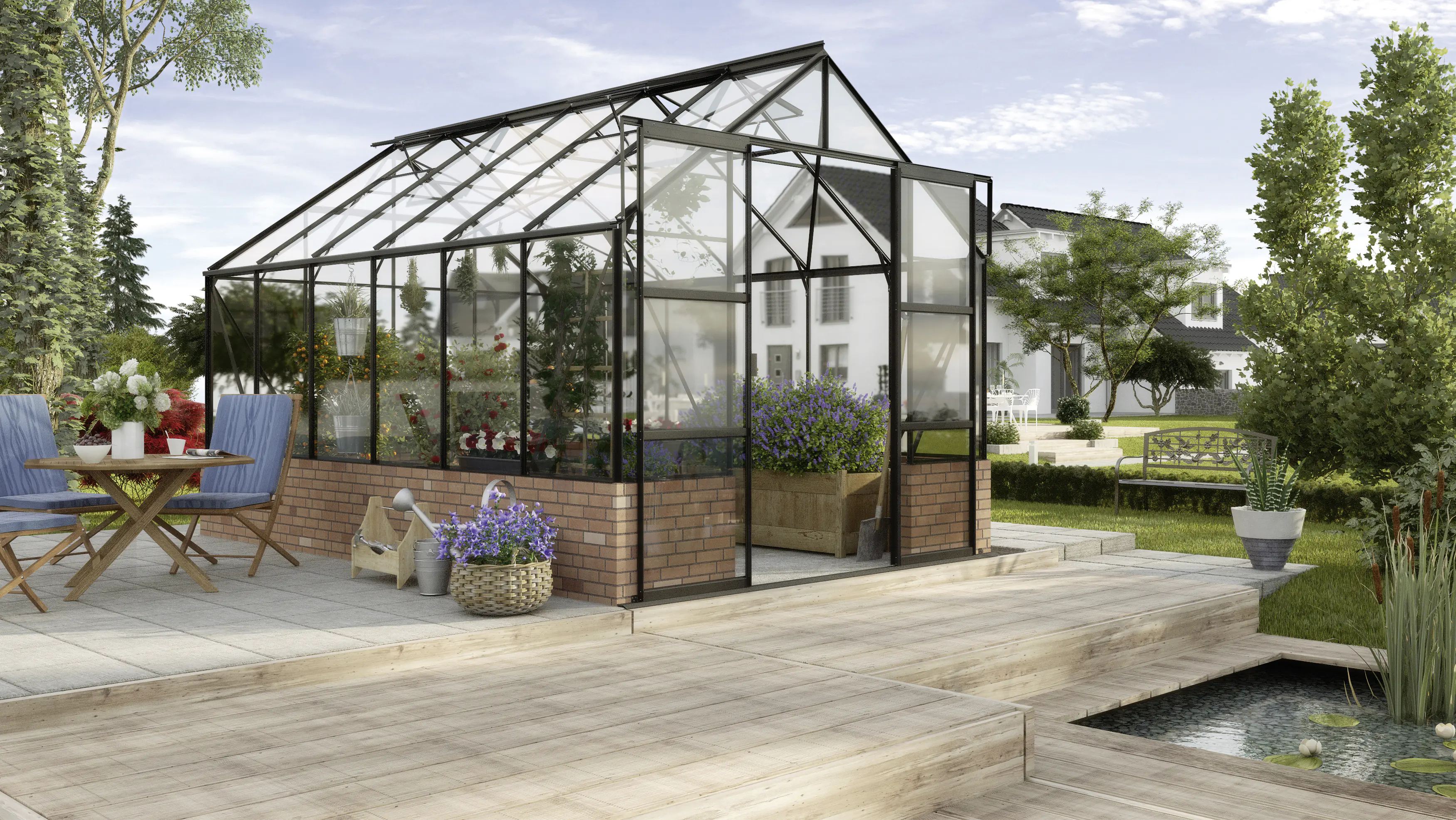 Vitavia Gewächshaus Cassandra 9900 256 x 388 cm 3 mm Sicherheitsglas