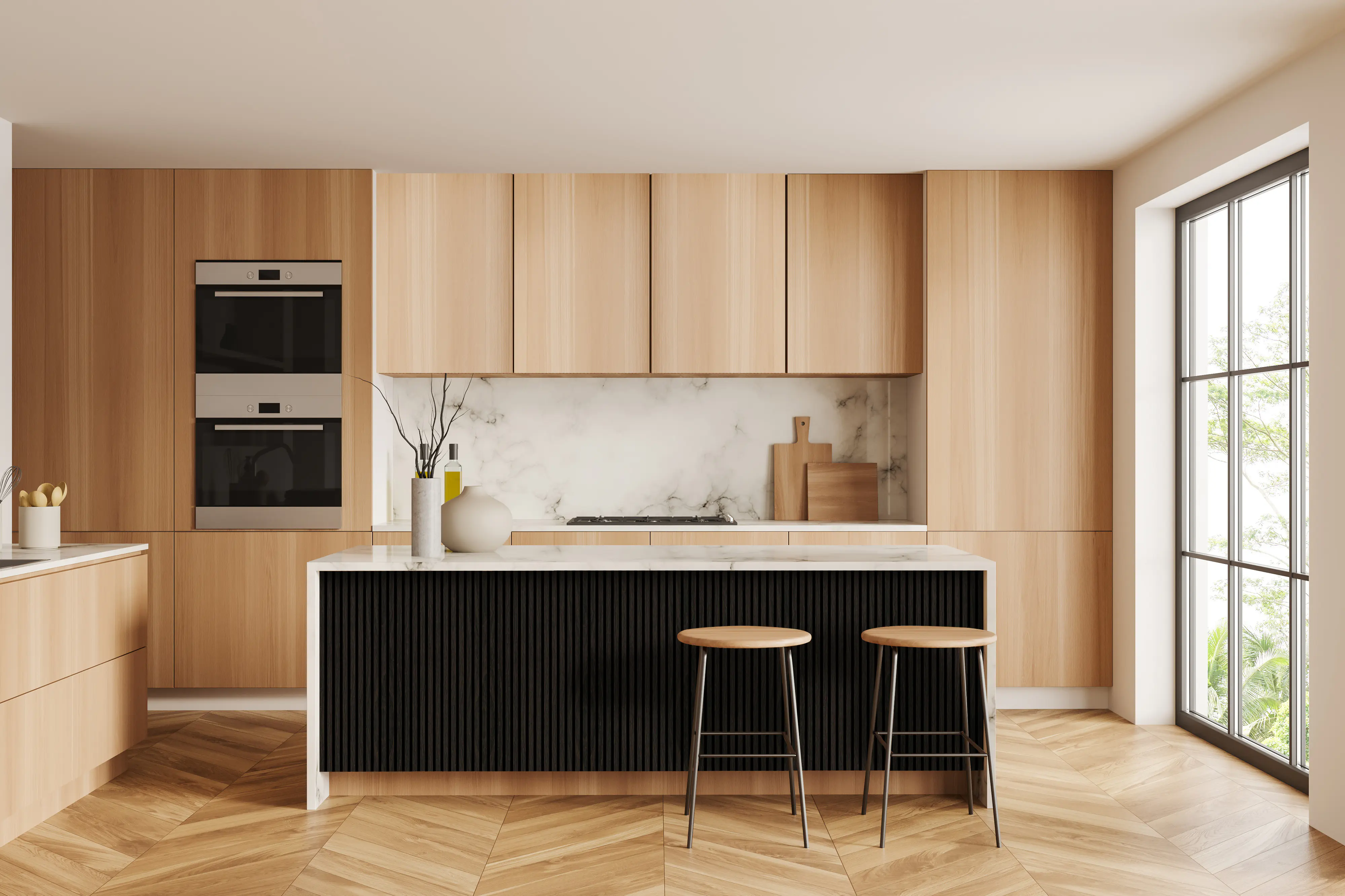 Neuhofer Akustikpaneel Eiche foliert 240 x 57,2 x 1,9 cm braun dunkel