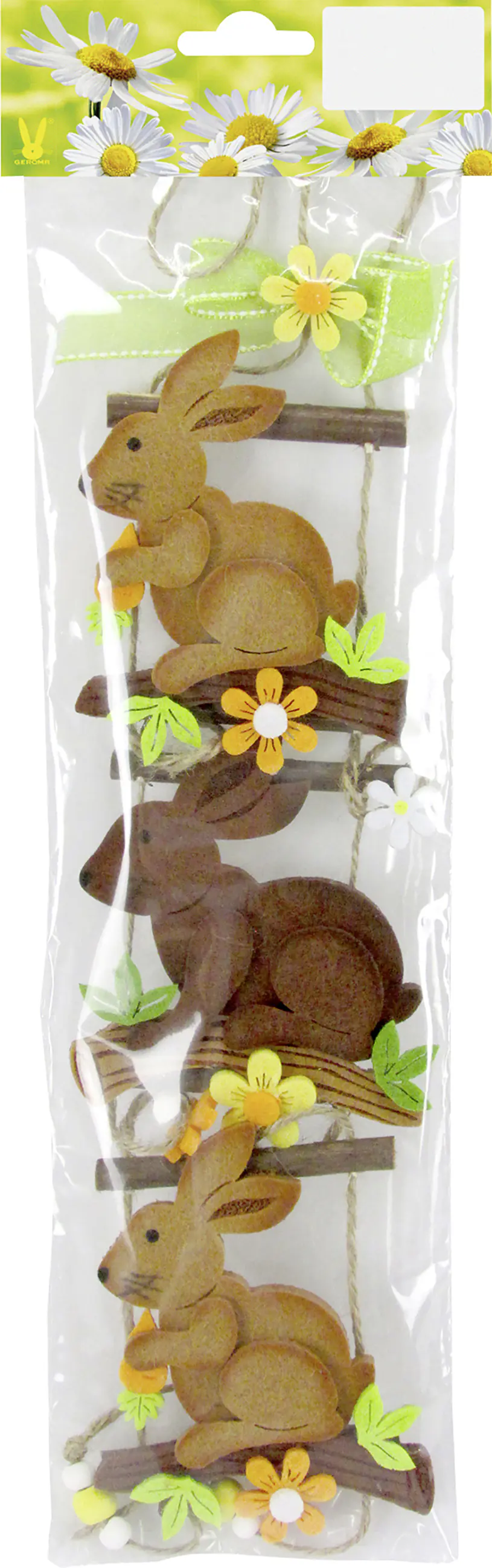 Dekoanhänger Osterhasen Holz 60 cm bunt