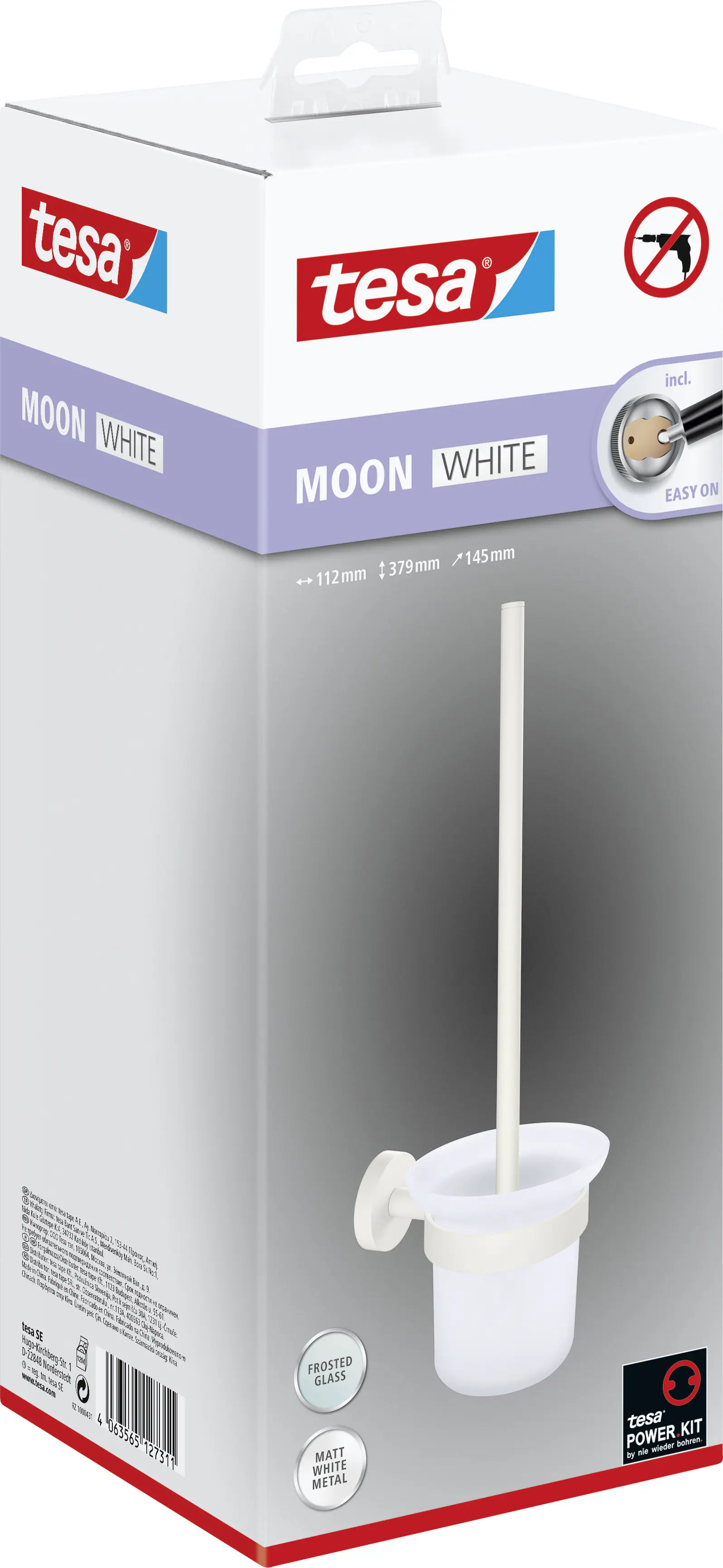 Tesa WC-Bürstengarnitur MOON weiß