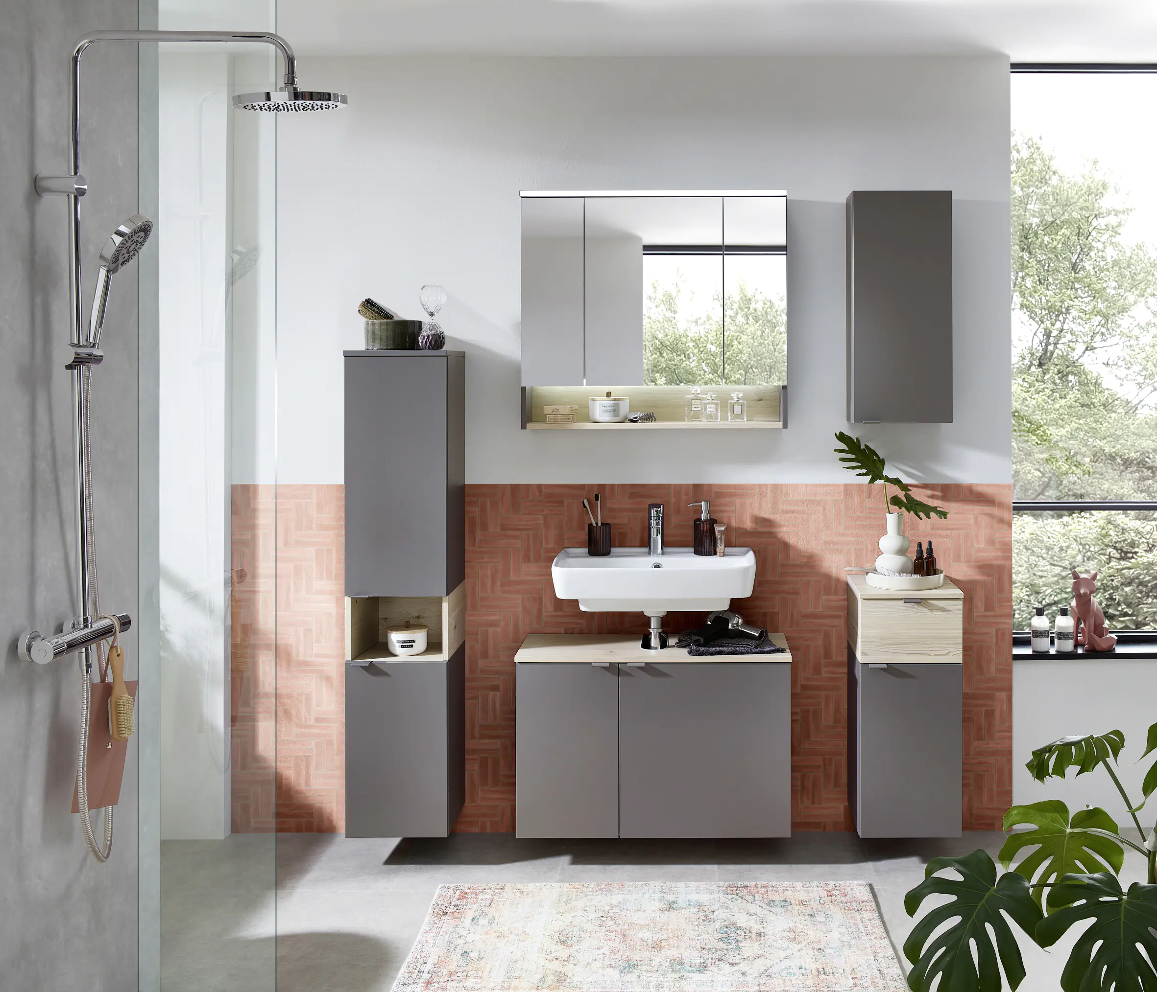 Pelipal Hängeschrank Quickset 394 Quarzgrau/Akzent Polar Pinie 35 cm