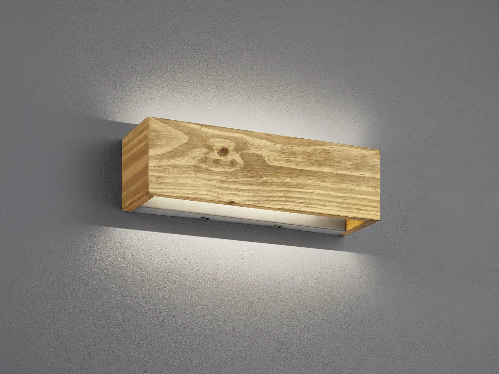 Trio Leuchten LED-Wandleuchte Brad nickel antik Holz Up- & Downlight