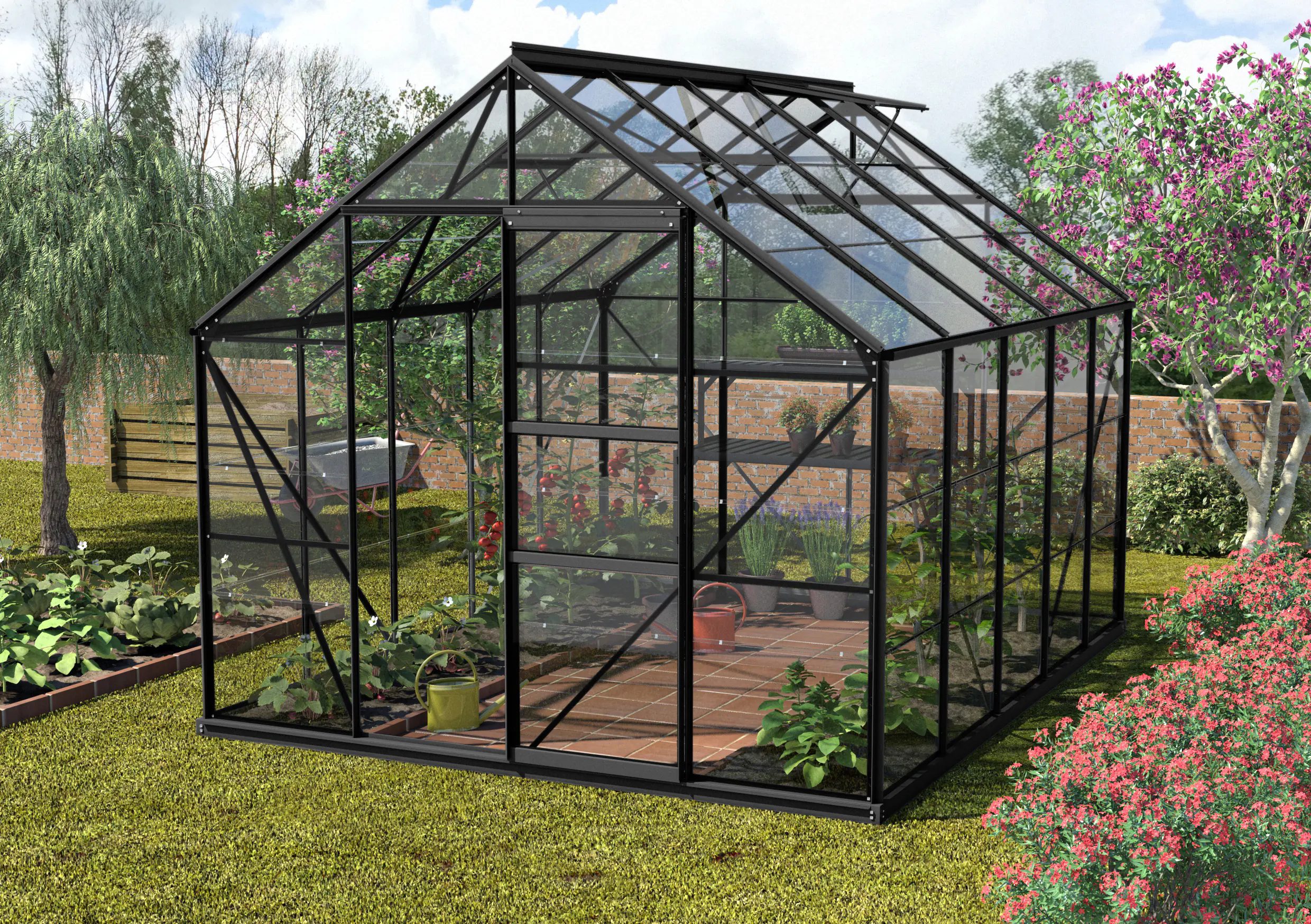 Vitavia Gewächshaus Merkur 8300 254 x 317 cm 3 mm Sicherheitsglas Vitavia Gewächshaus Merkur 8300 254 x 317 cm 3 mm Sicherheitsglas