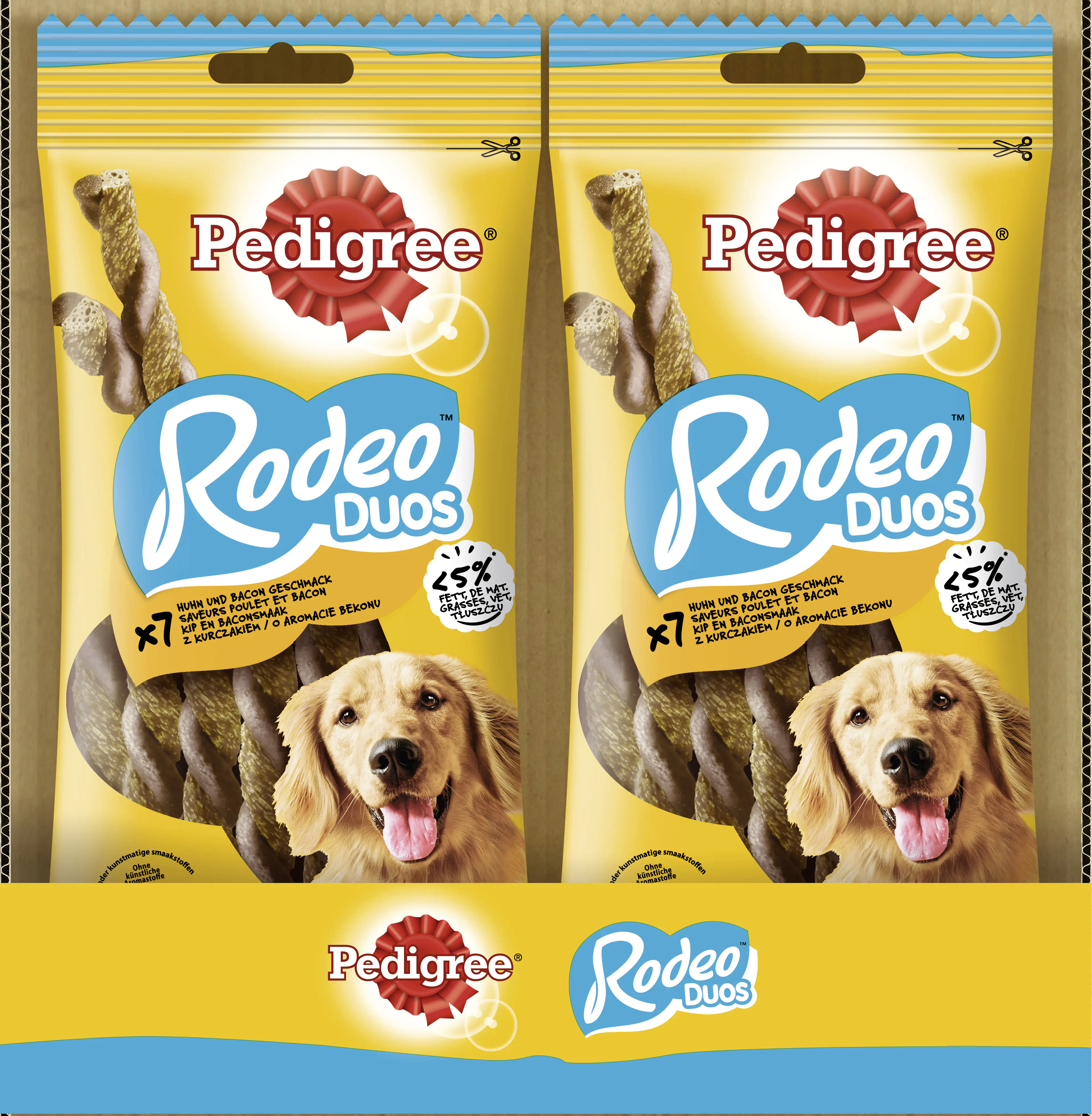 Pedigree Hundesnack Rodeo Duos mit Huhn- & Frühstücksspeck 7 Stück