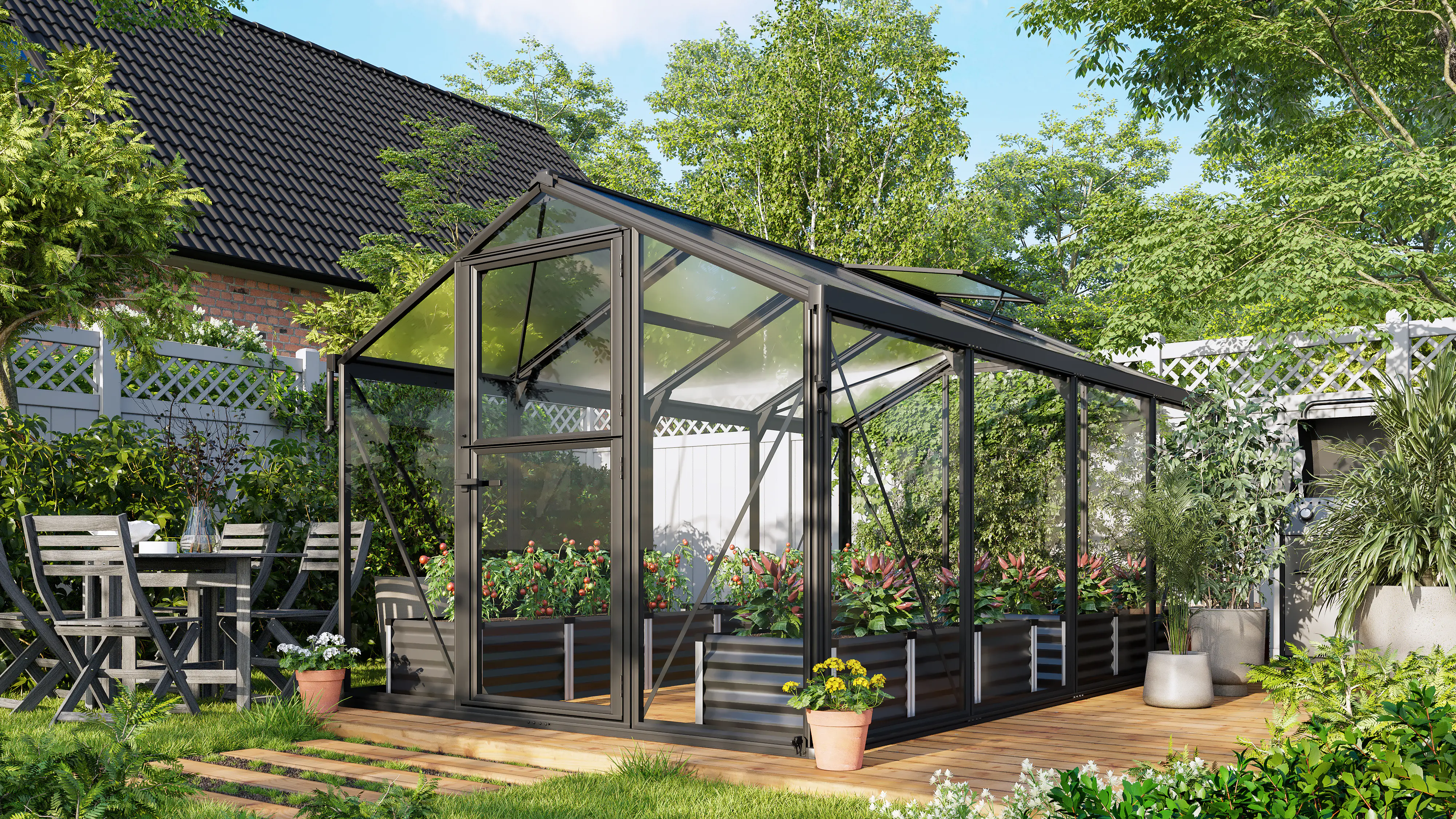 Vitavia Gewächshaus Deimos 11200 260 x 430 cm schwarz