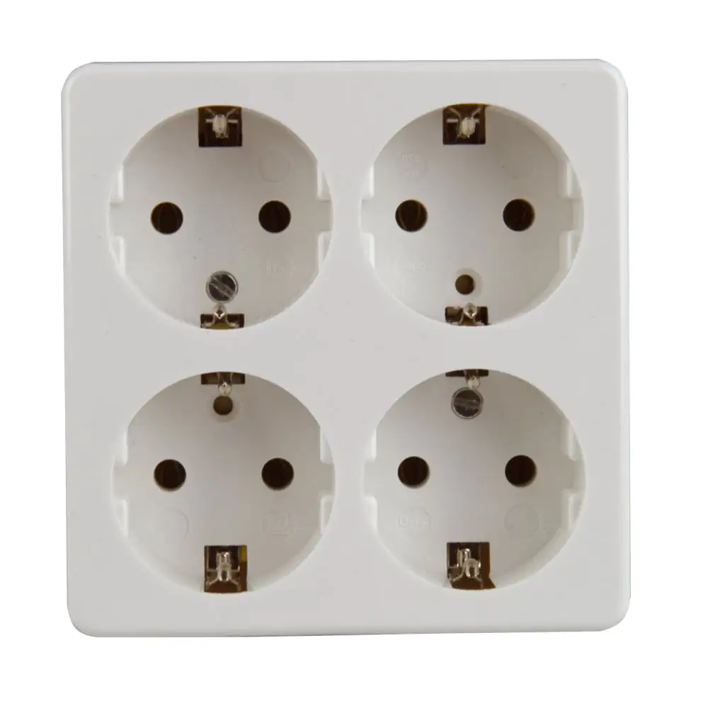 Unitec Steckdosenleiste 4-fach ohne Kabel Berührungsschutz, weiß Unitec Steckdosenleiste 4-fach ohne Kabel Berührungsschutz, weiß