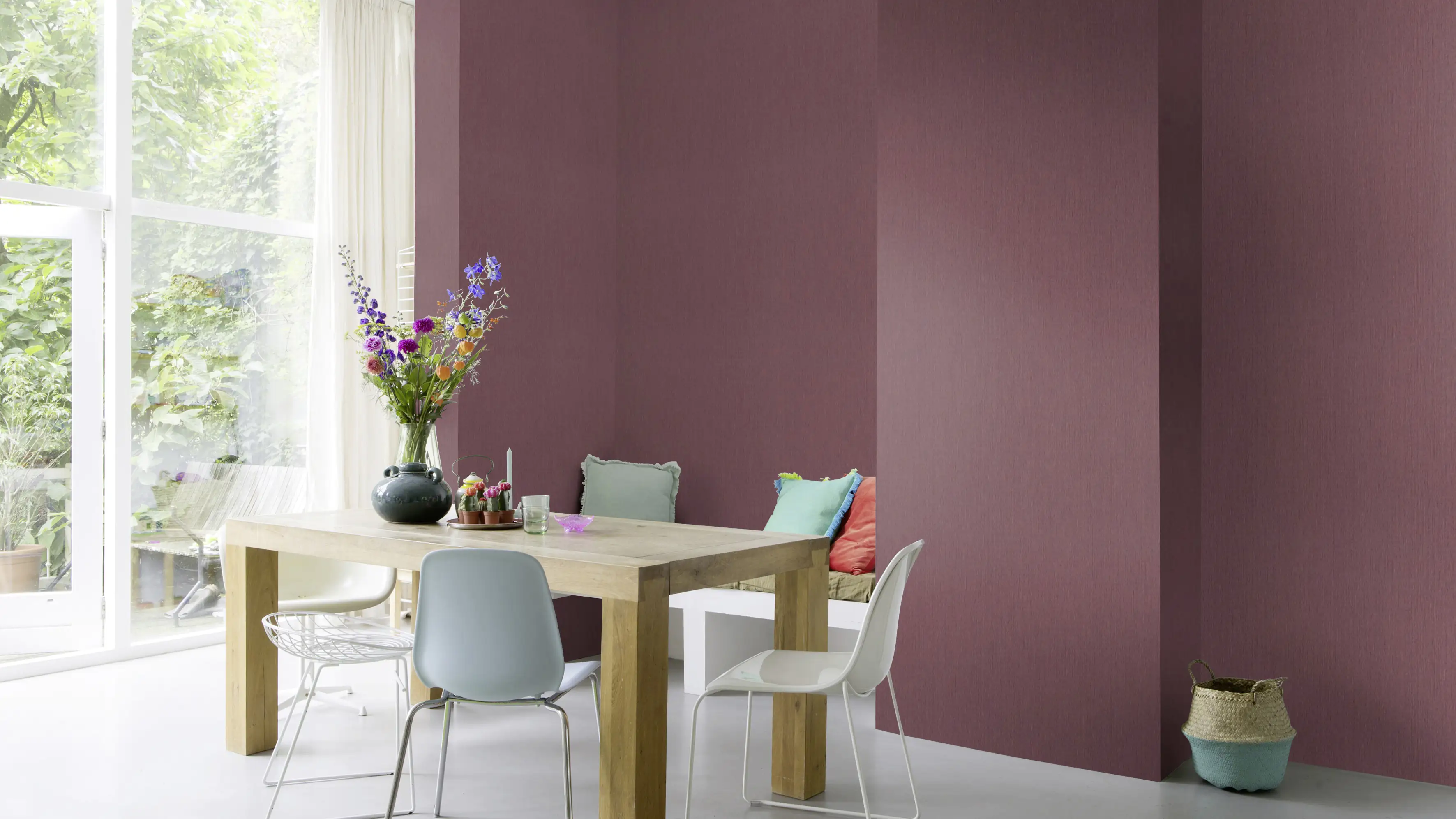 4000441537185_3070568 Rasch Vliestapete 537185 BARBARA home Collection II uni rot 10,05 x 0,53 m