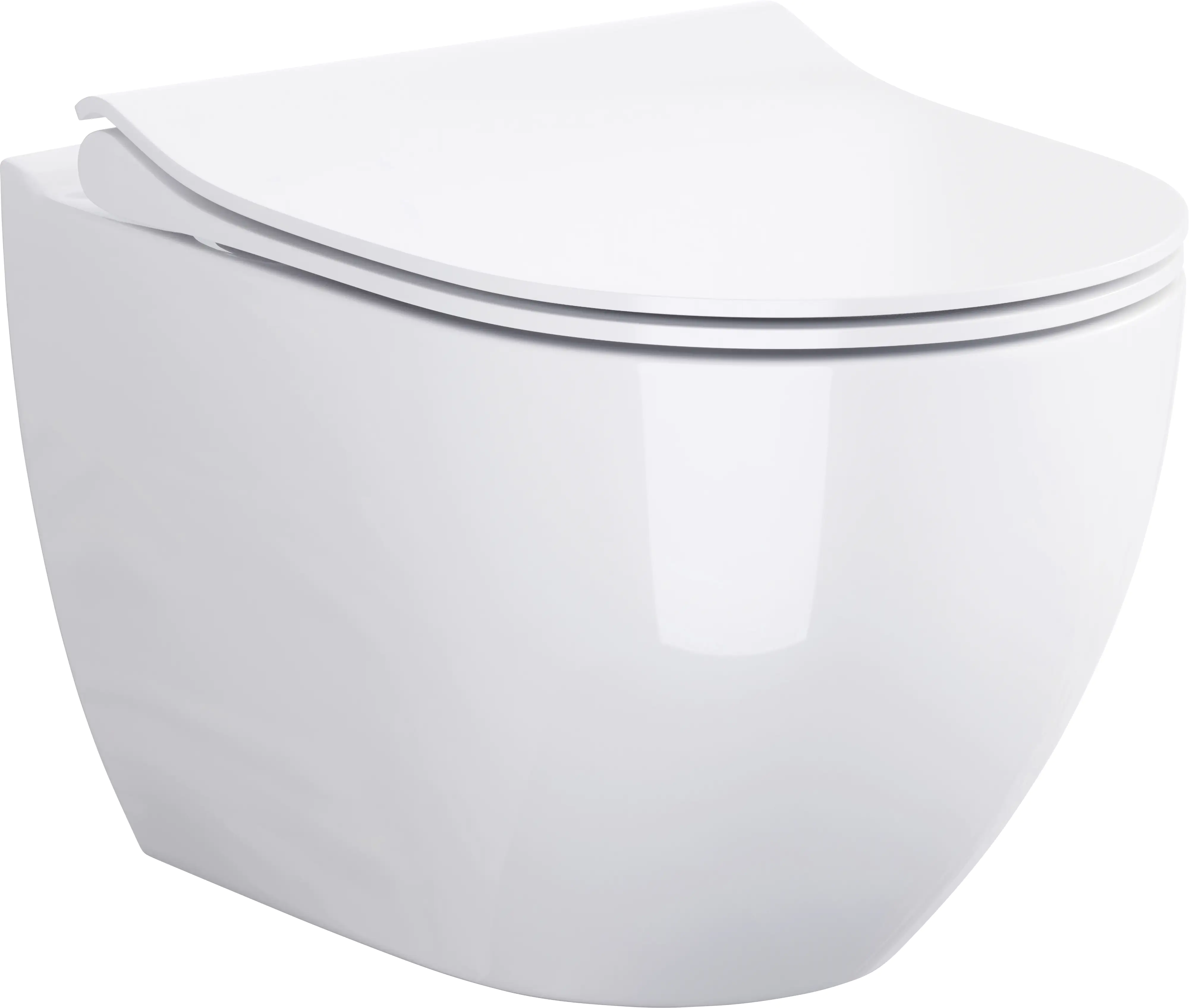 Primaster Wand WC spülrandlos Pandora Tiefspüler weiß inkl. WC Sitz