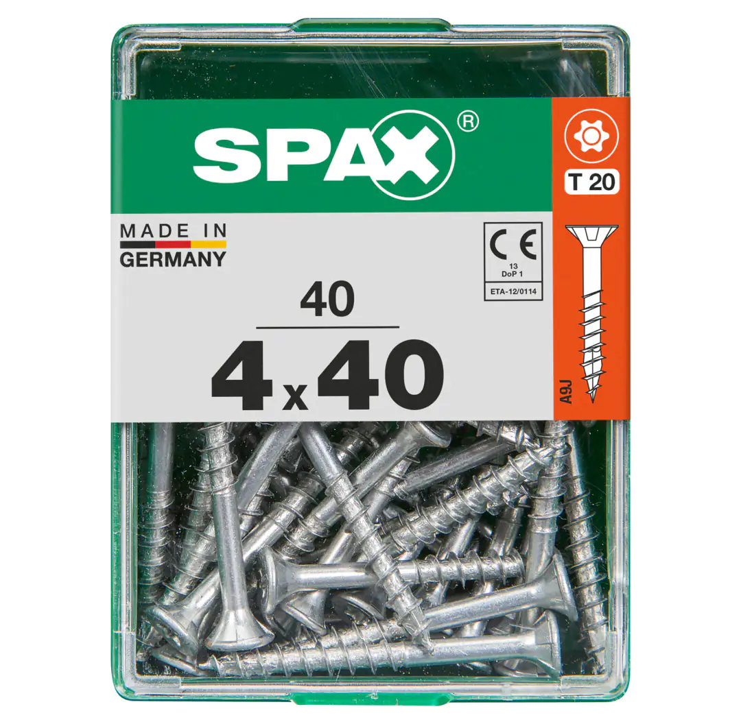 Spax Universalschrauben 4.0 x 40 mm TX 20 - 40 Stk. Spax Universalschrauben 4.0 x 40 mm TX 20 - 40 Stk.