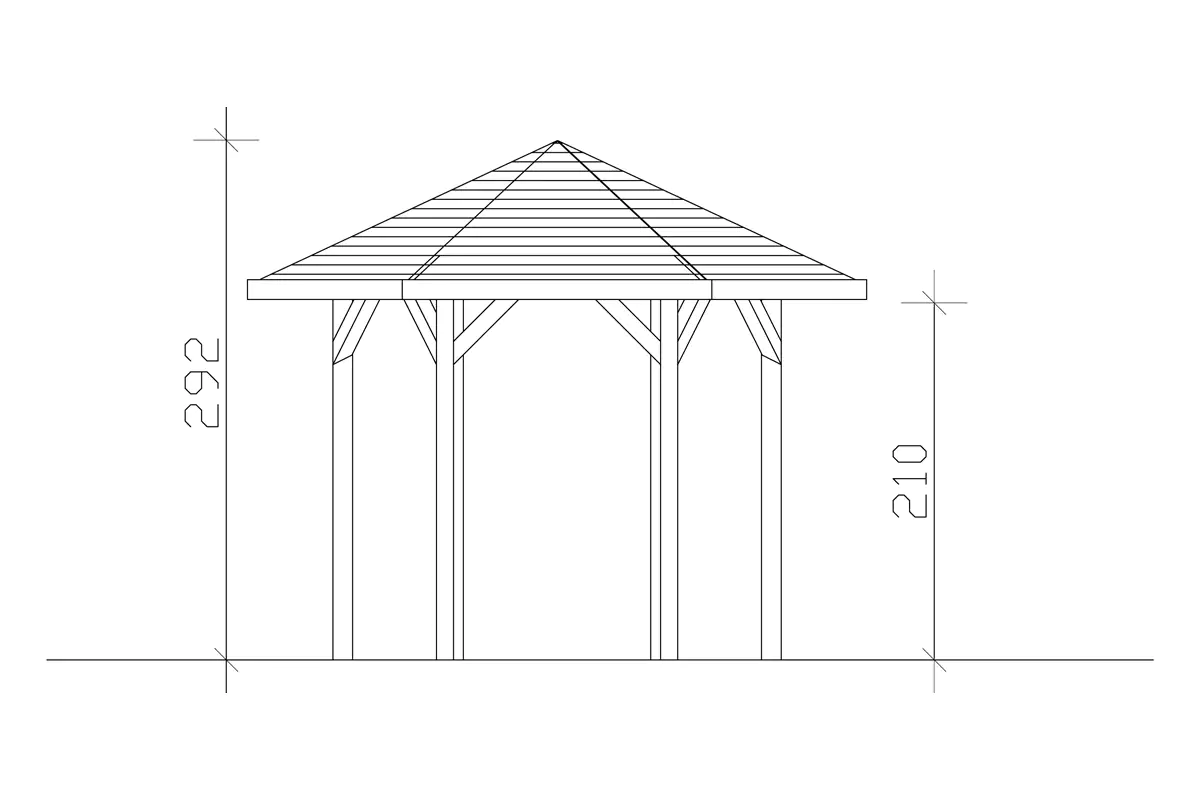 SKAN HOLZ Pavillon Nancy 1 Leimholz, natur SKAN HOLZ Pavillon Nancy 1 Leimholz, natur