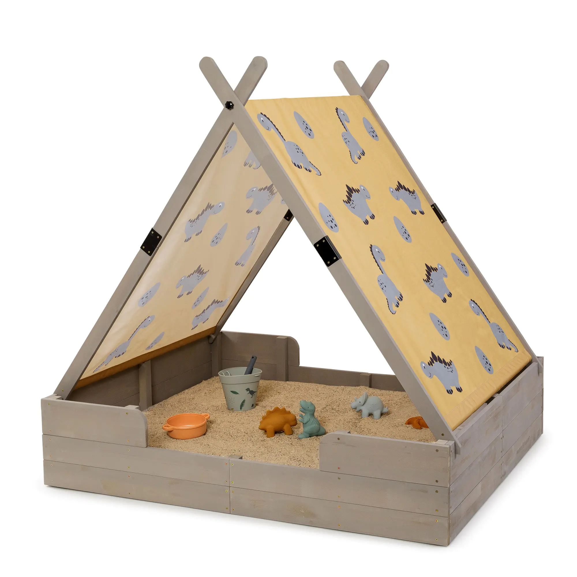 Muddy Buddy Sandkasten mit Zelt Dino Lover 140 x 120 x 140 cm Muddy Buddy Sandkasten mit Zelt Dino Lover 140 x 120 x 140 cm