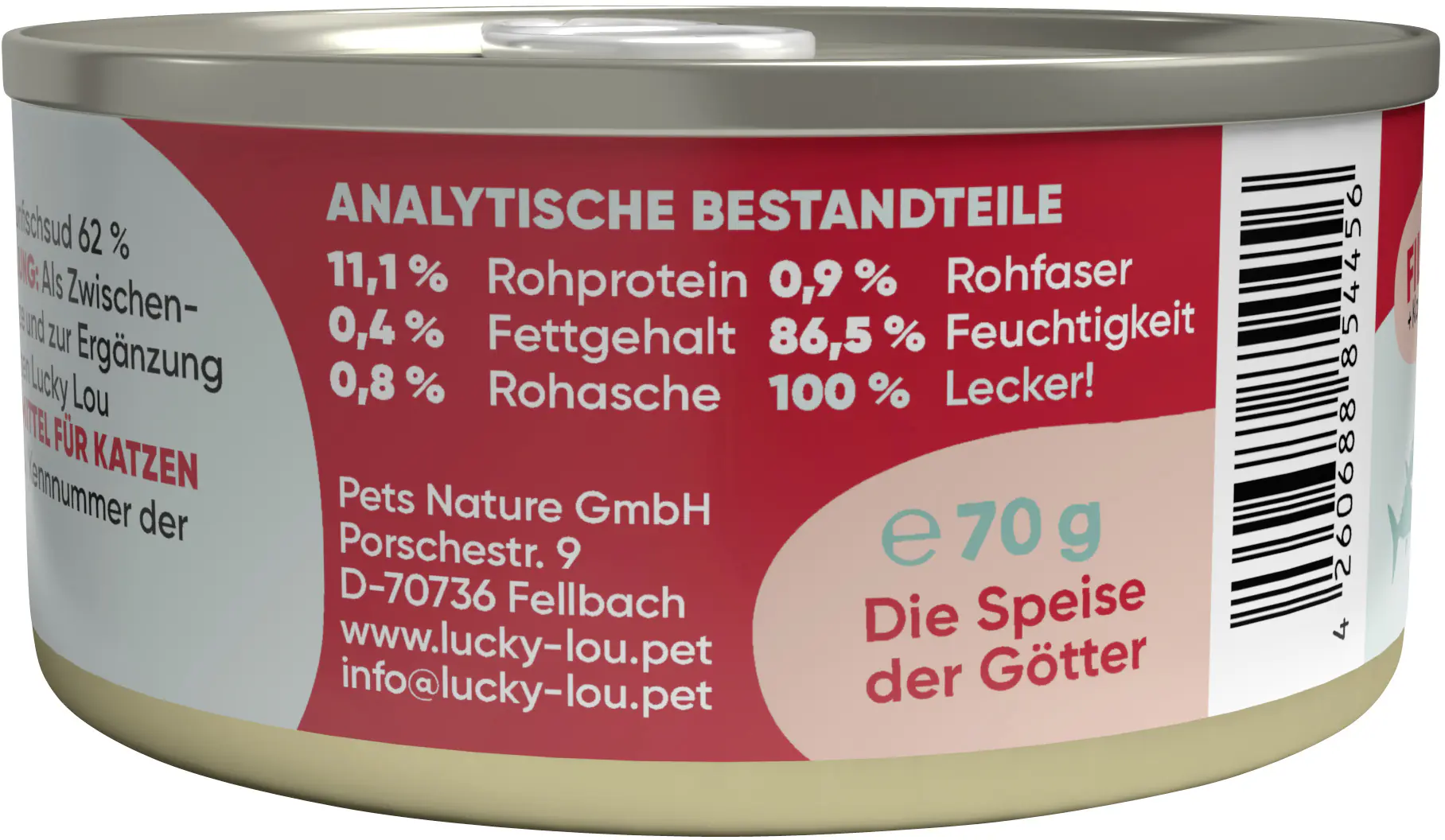 Lucky Lou Extrafood Thunfischfilet in Jelly 70g