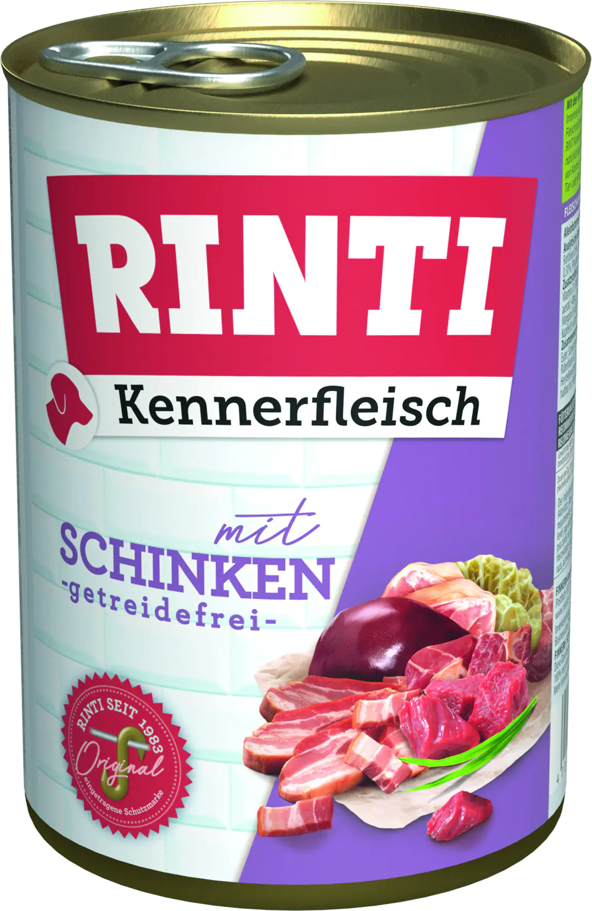 Rinti Kennerfleisch Hundenassfutter Adult 400 g Schinken bei Kartonabnahme