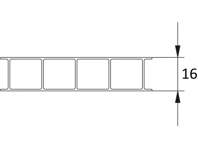 Gutta Polycarbonat-Doppelstegplatte Dual Estetics 300 x 98 cm 16 mm klar Gutta Polycarbonat-Doppelstegplatte Dual Estetics 300 x 98 cm 16 mm klar