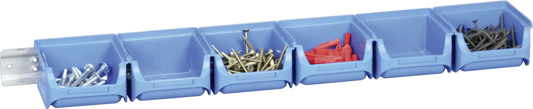 Allit Sichtboxen-Set ProfiPlus Set 1/7 blau mit Metallschiene 2,4 l Allit Sichtboxen-Set ProfiPlus Set 1/7 blau mit Metallschiene 2,4 l