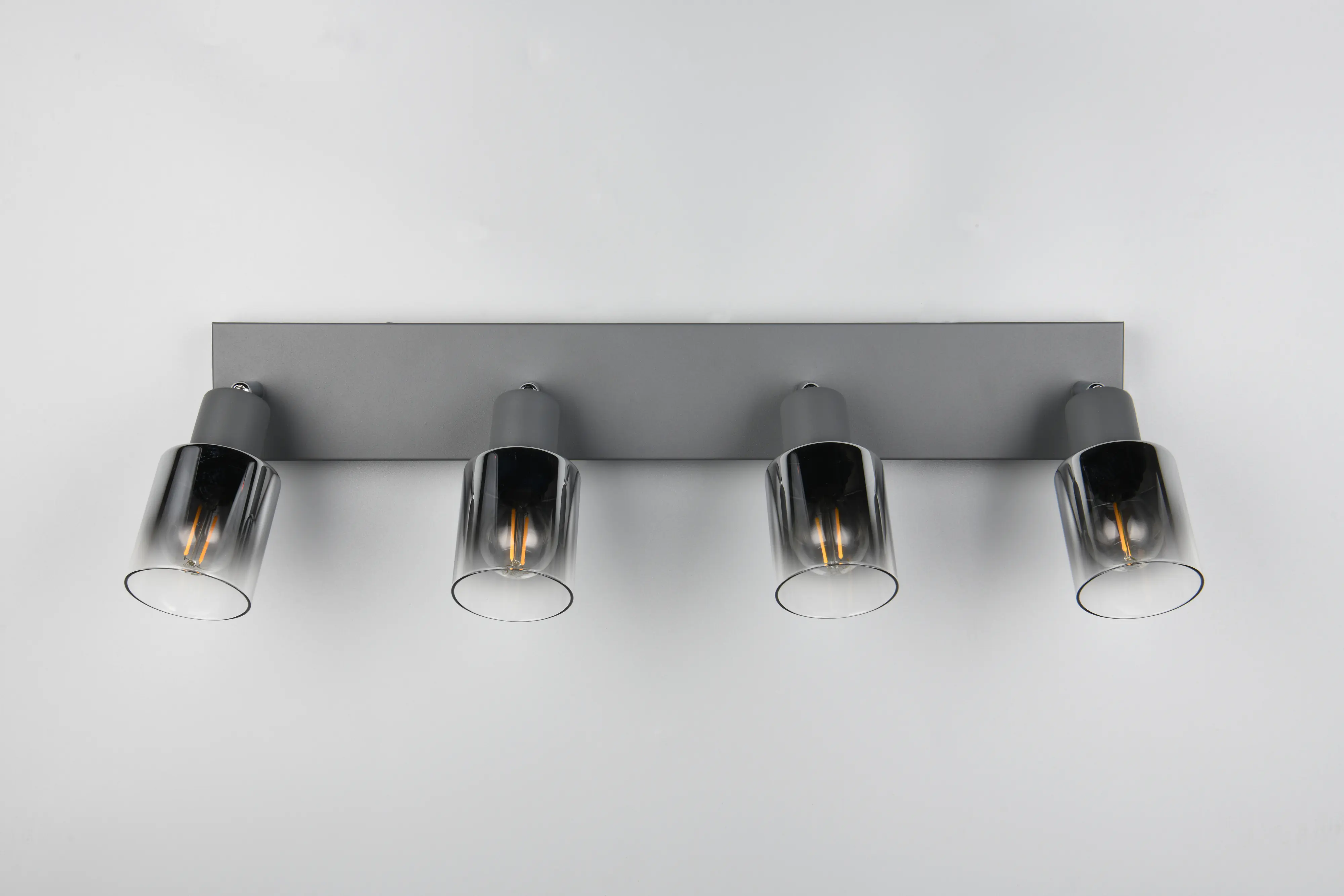 Reality Deckenstrahler 4er Spot Cadiz E14  schwarz Metall Glas