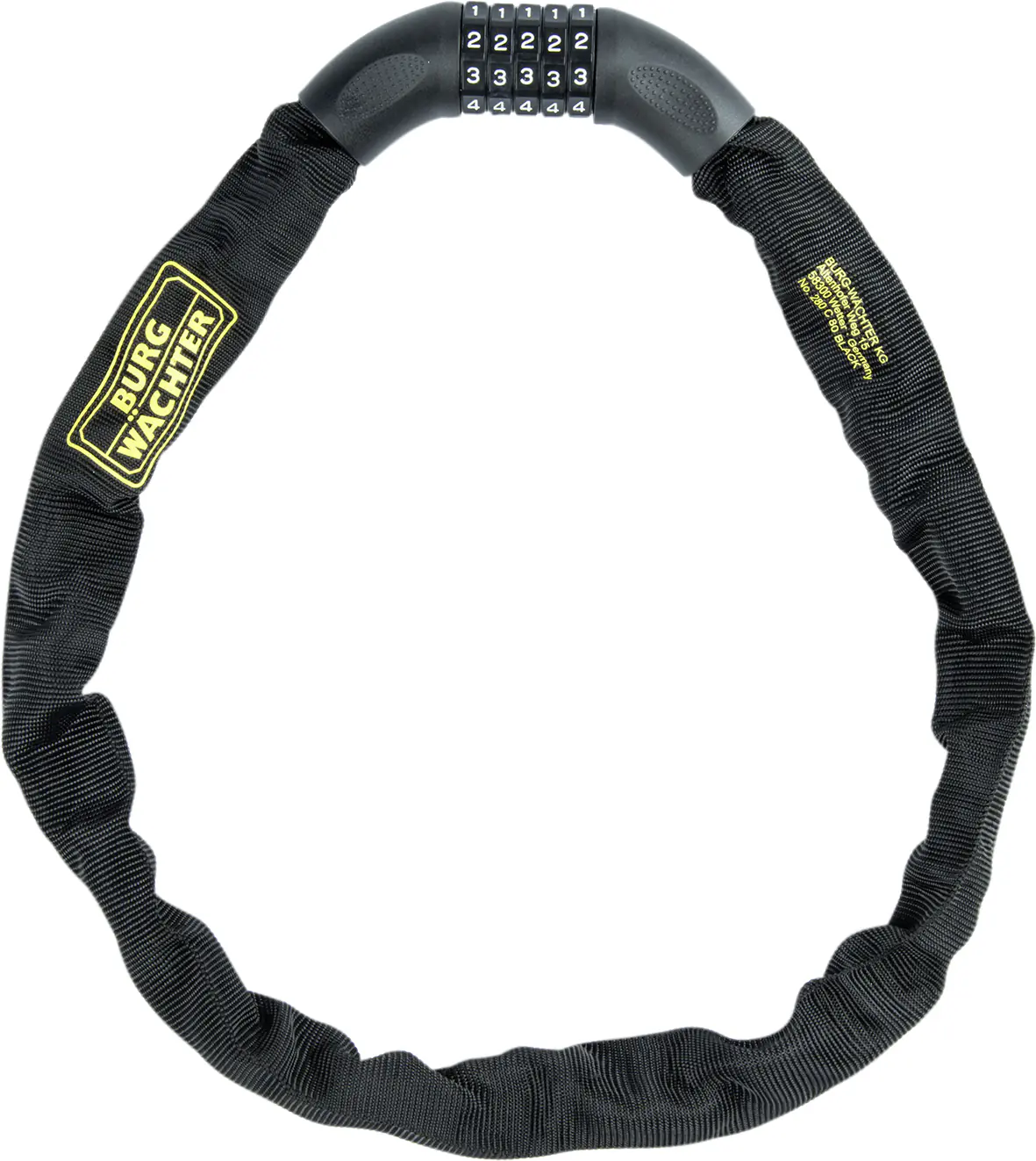 Burg Wächter Kettenschloss 900mm Ø 6mm schwarz mit Zahlenschloss