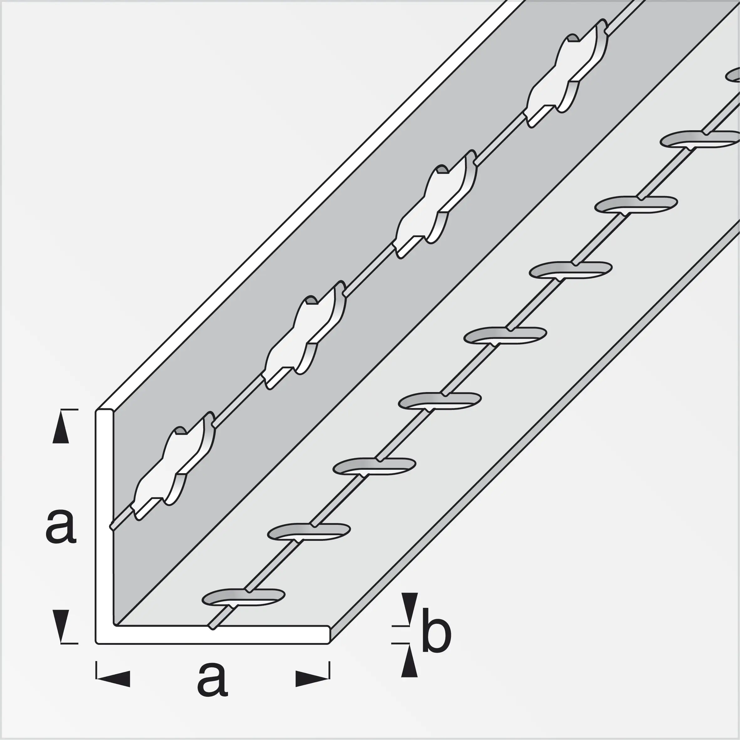 alfer Winkel 2.5 m, 35.5 x 2.4 mm Aluminium roh blank