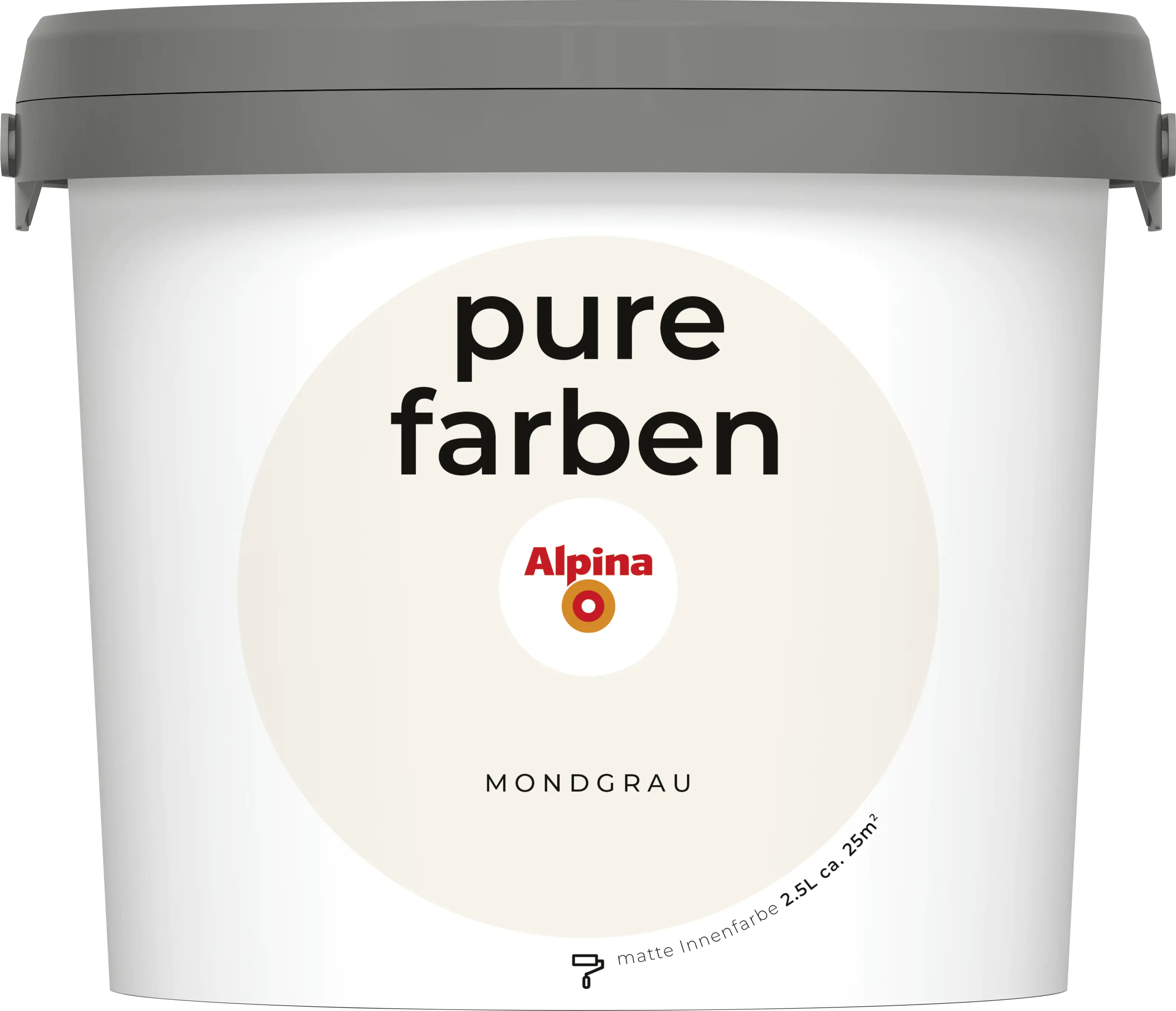 Alpina Pure Farben Wandfarbe mondgrau 2,5 L Alpina Pure Farben Wandfarbe mondgrau 2,5 L