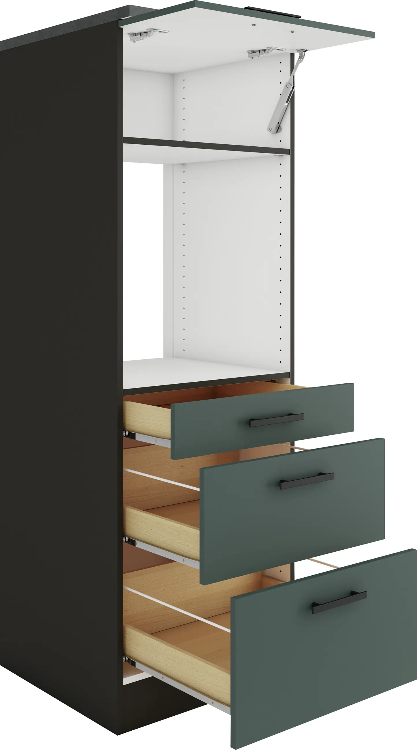 Optifit Midischrank Verona 405 steingrün/anthrazit 60 cm