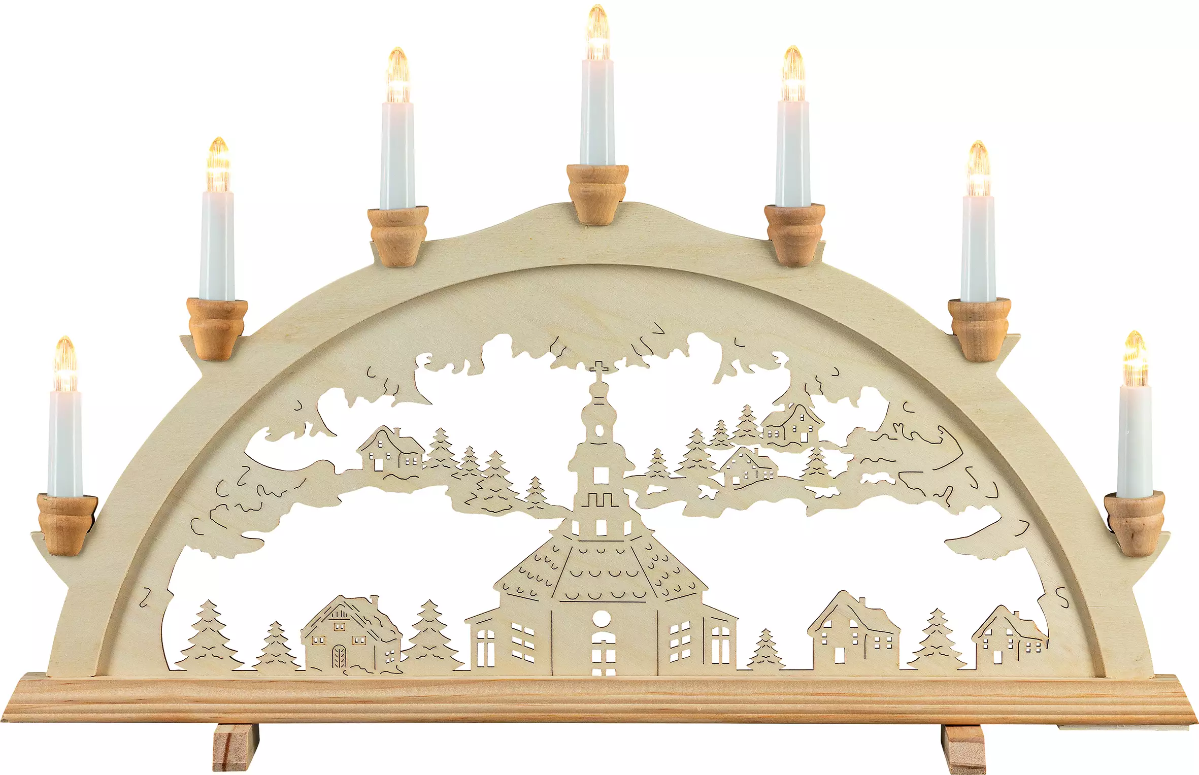 HGD Lichterbogen Seiffener Kirche 7-flammig, 59 x 4 x 37 cm HGD Lichterbogen Seiffener Kirche 7-flammig, 59 x 4 x 37 cm