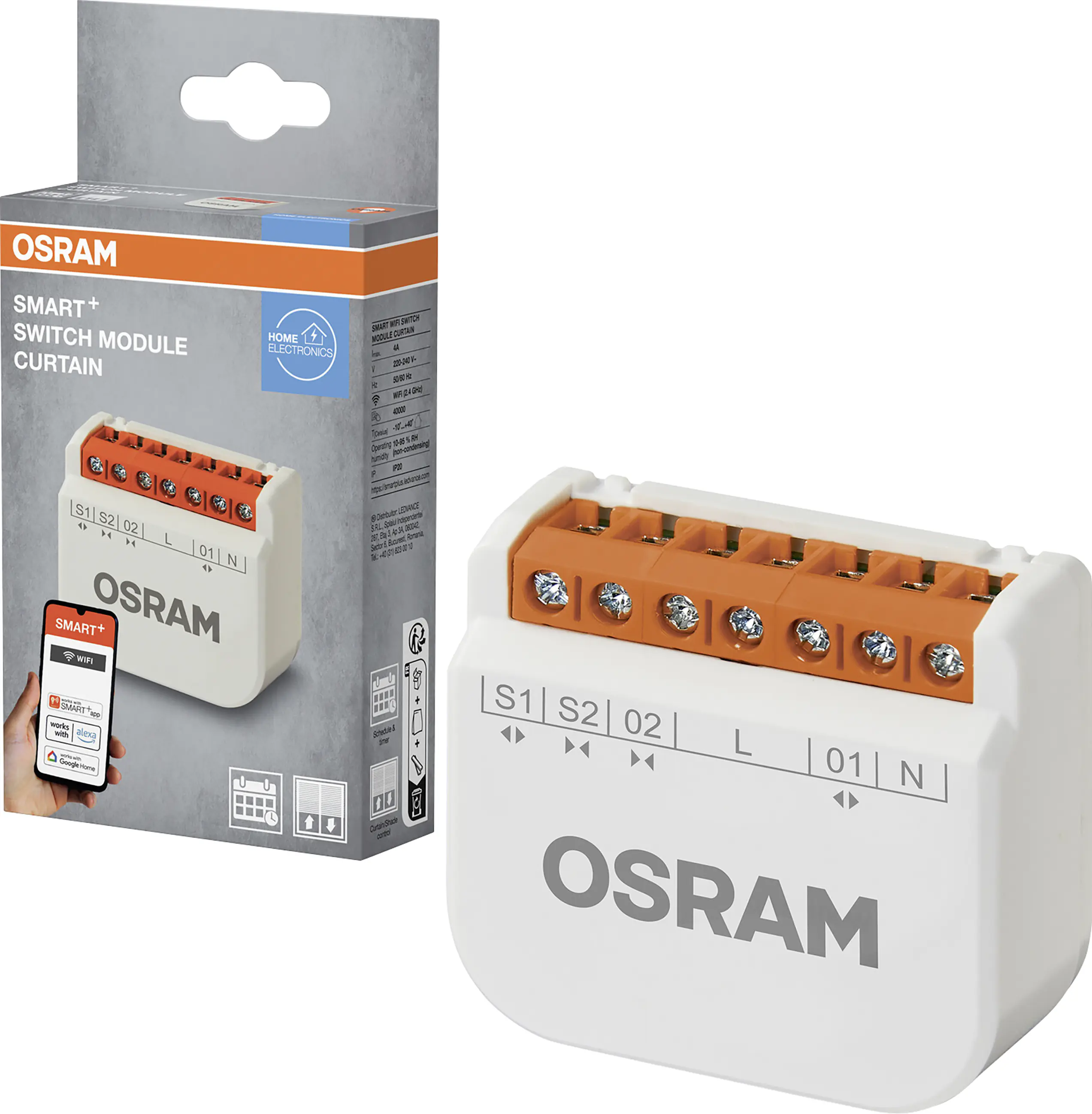 Ledvance Smart Schaltmodul WiFi Switch Schaltaktor für Rolladenmotoren weiß