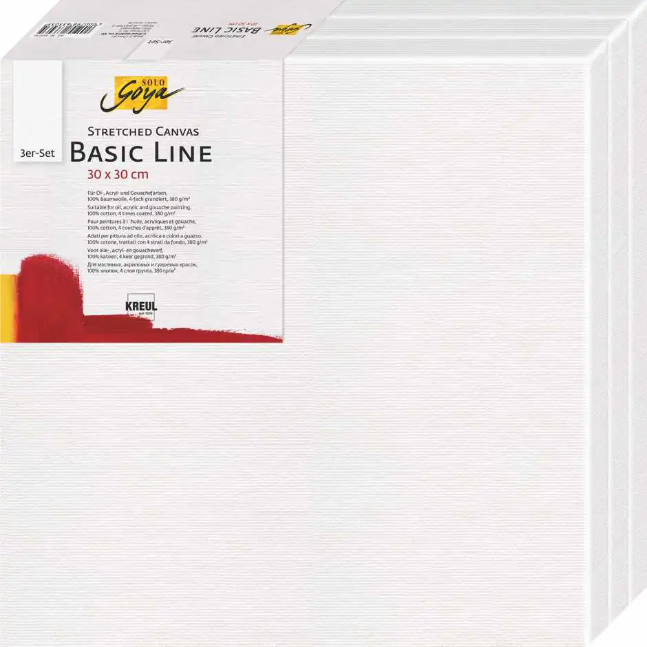 Kreul Keilrahmen-Set SOLO Goya Stretched Canvas Basic Line 30 x 30 cm 3er Set Kreul Keilrahmen-Set SOLO Goya Stretched Canvas Basic Line 30 x 30 cm 3er Set