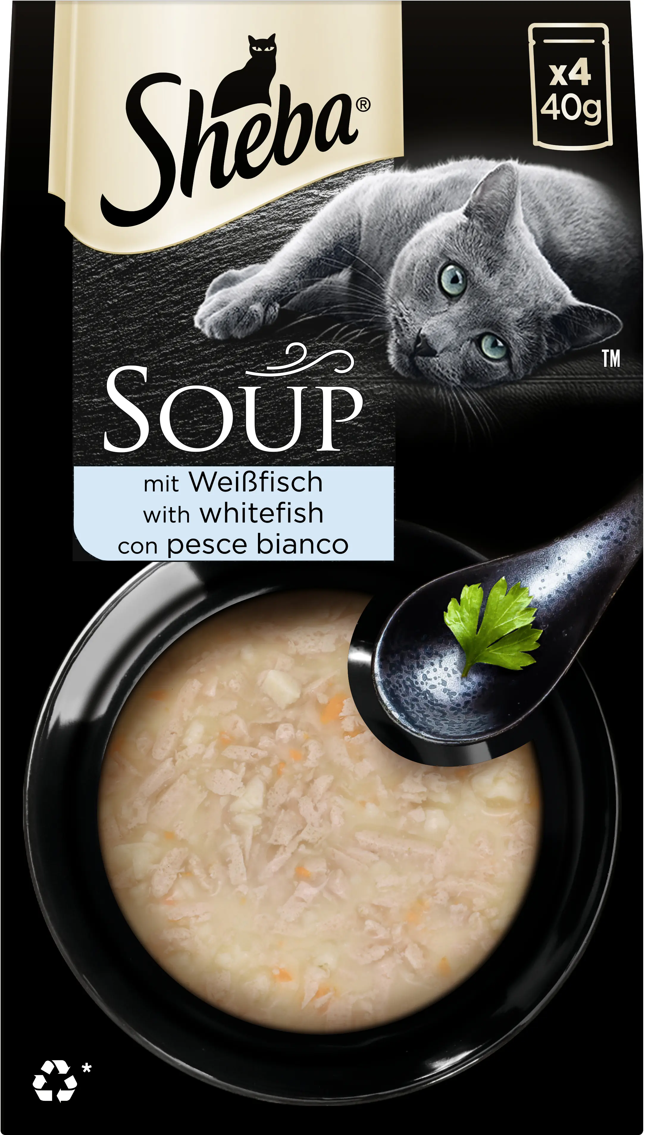 Sheba Soup Katzensuppe Adult 4 x 40 g Weißfisch