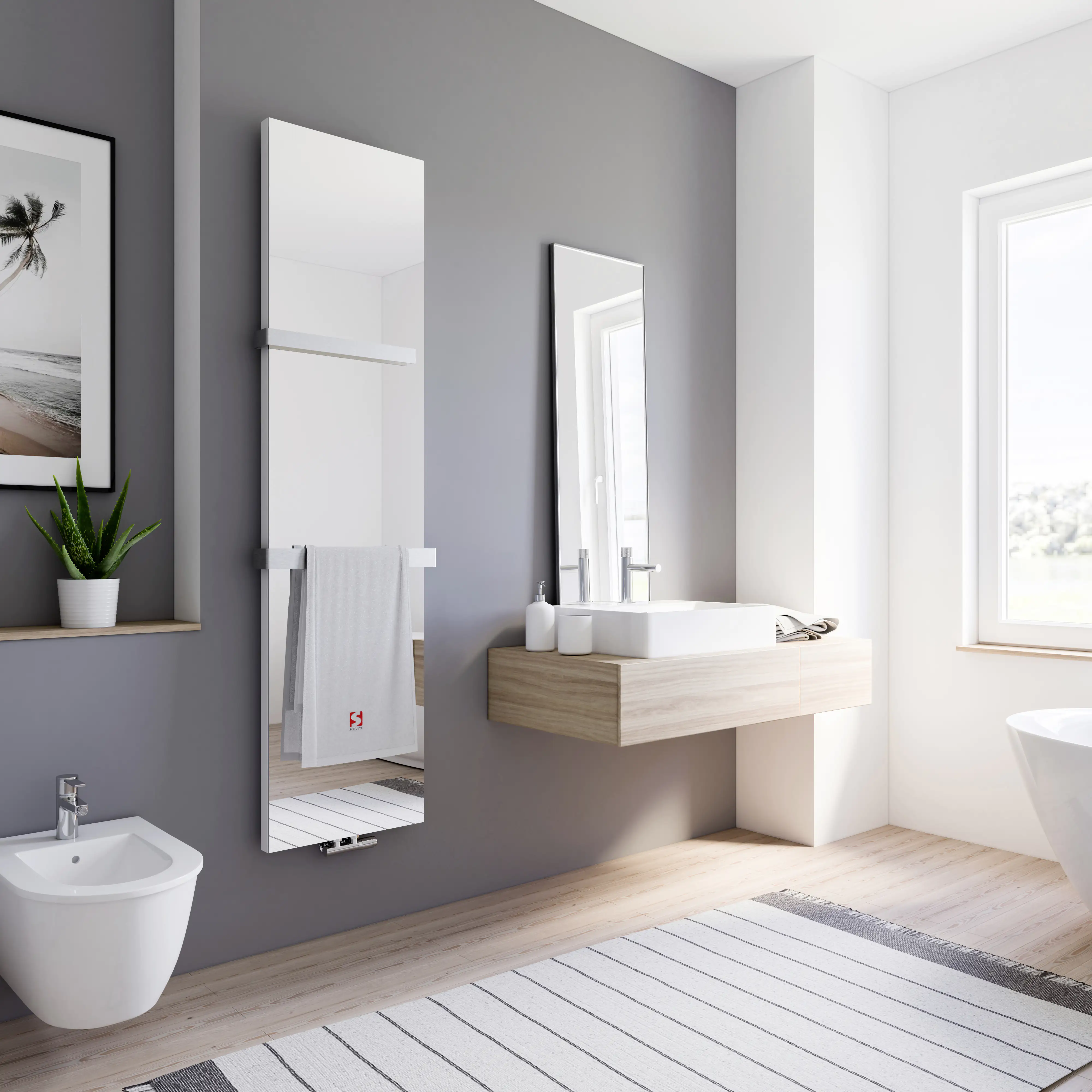 Schulte Design-Heizkörper New York mit Spiegel 180 x 45,6 cm kaufen ...