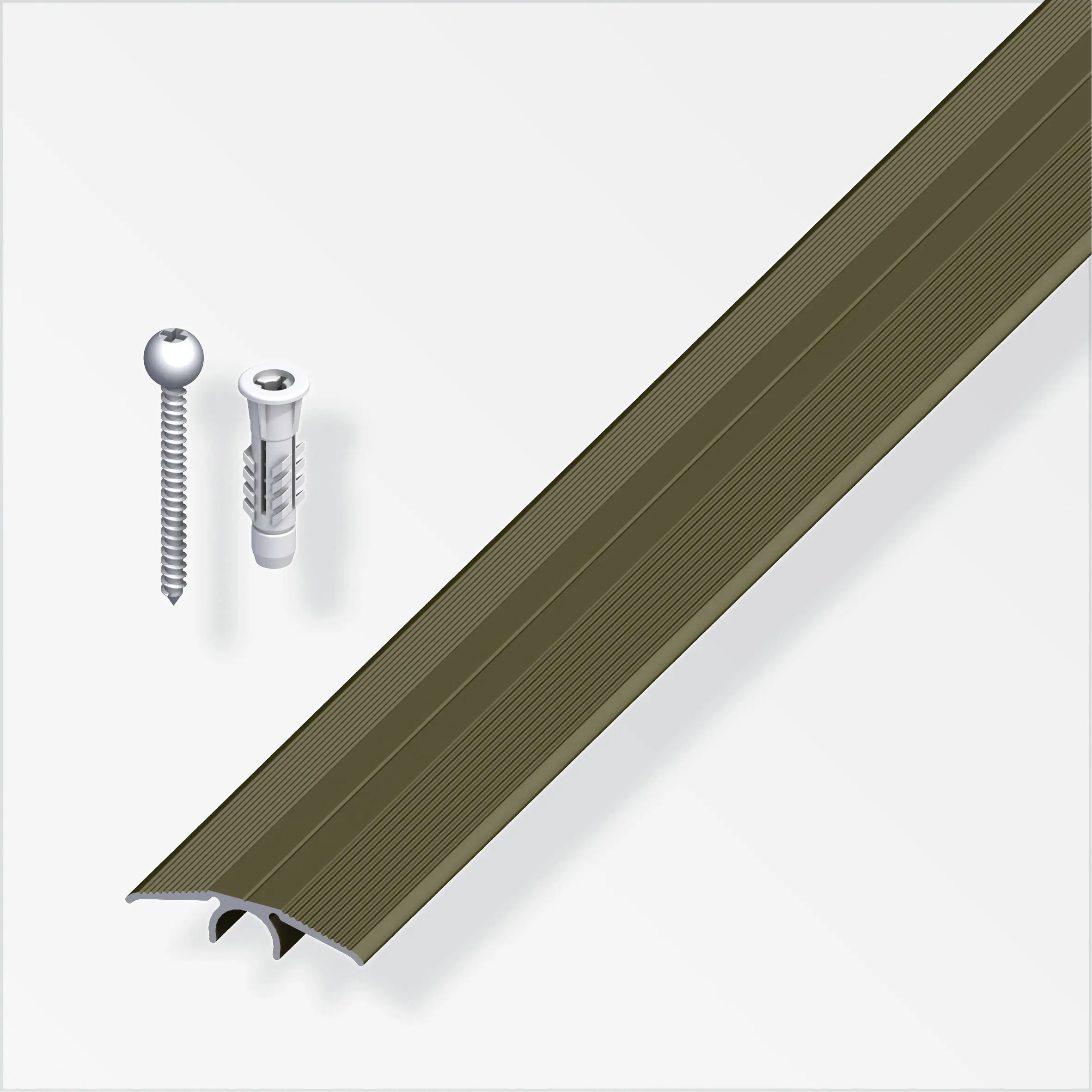 alfer Übergangs-Profil und Dübel-System 0.9 m, 33 mm, Alu, eloxiert, bronze alfer Übergangs-Profil und Dübel-System 0.9 m, 33 mm, Alu, eloxiert, bronze