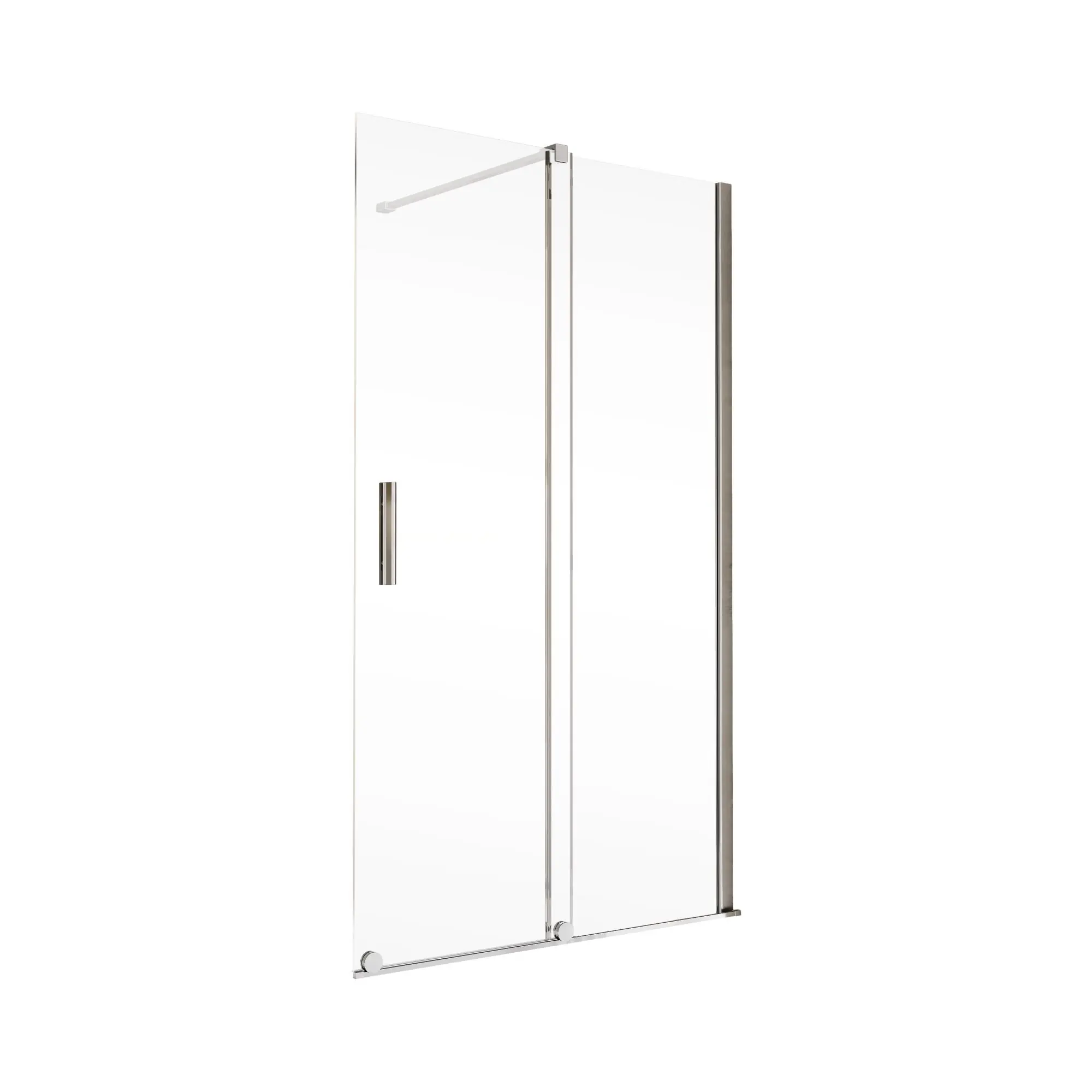 Schulte Duschwand Walk In Schiebetür rechts mit Rollen Toura 120 x 200 cm chrom Klarglas
