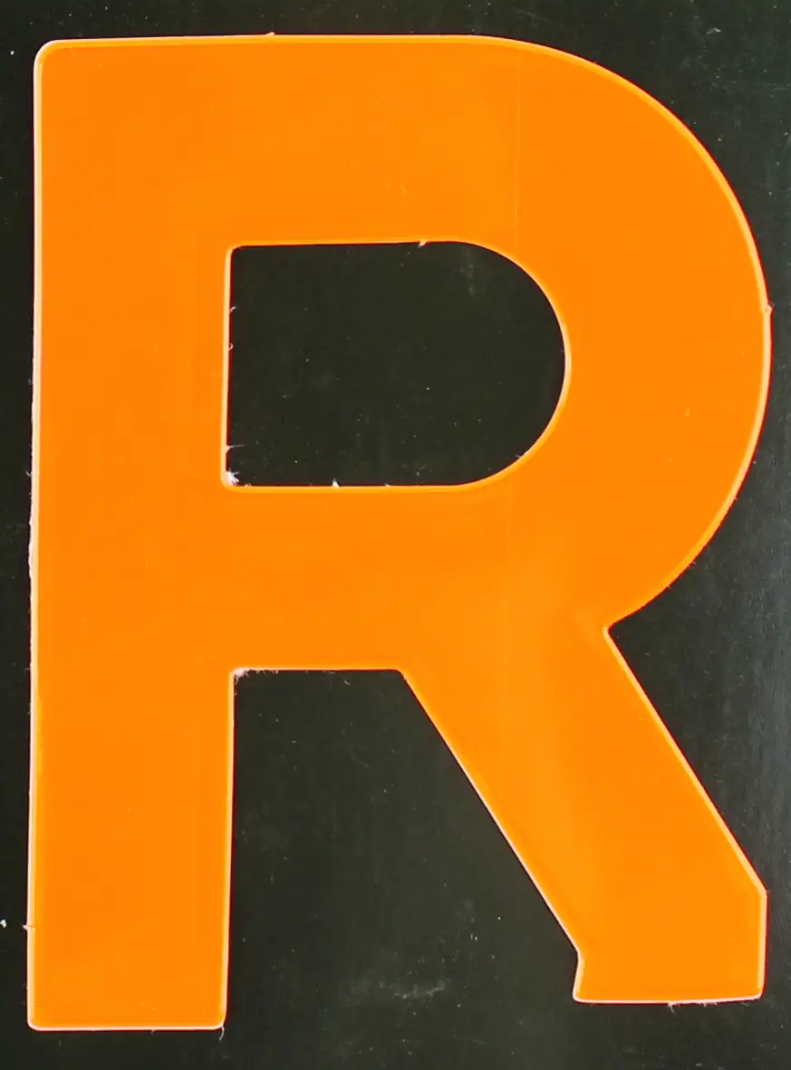 Conacord Reflektierender Klebebuchstabe R orange "R"