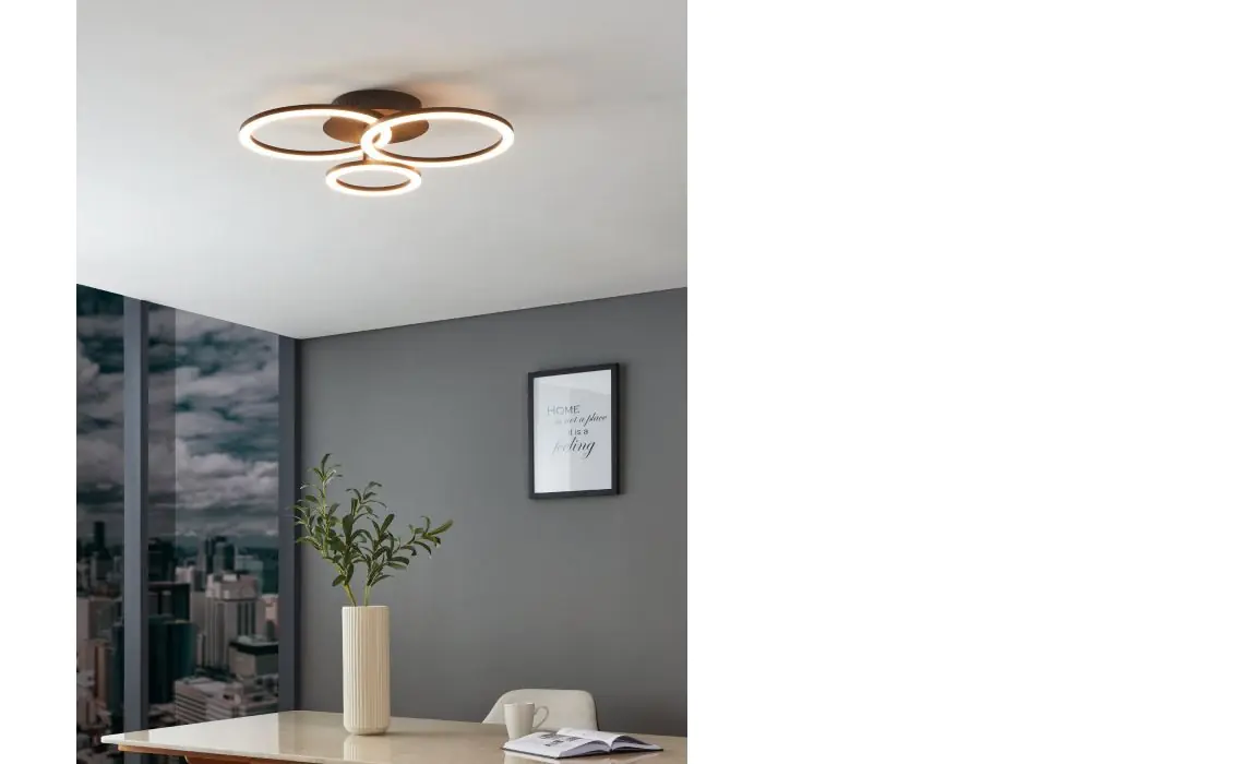 Eglo Connect LED Deckenleuchte Parrapos-Z schwarz 54,5 x 44,5 cm Eglo Connect LED Deckenleuchte Parrapos-Z schwarz 54,5 x 44,5 cm