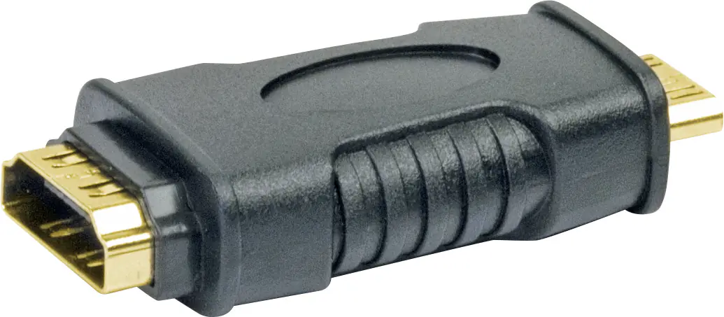 Schwaiger HDMI® Adapter HDMM01 533 Buchse-Mini Stecker schwarz, 1x HDMI / 1x Mini HDMI
