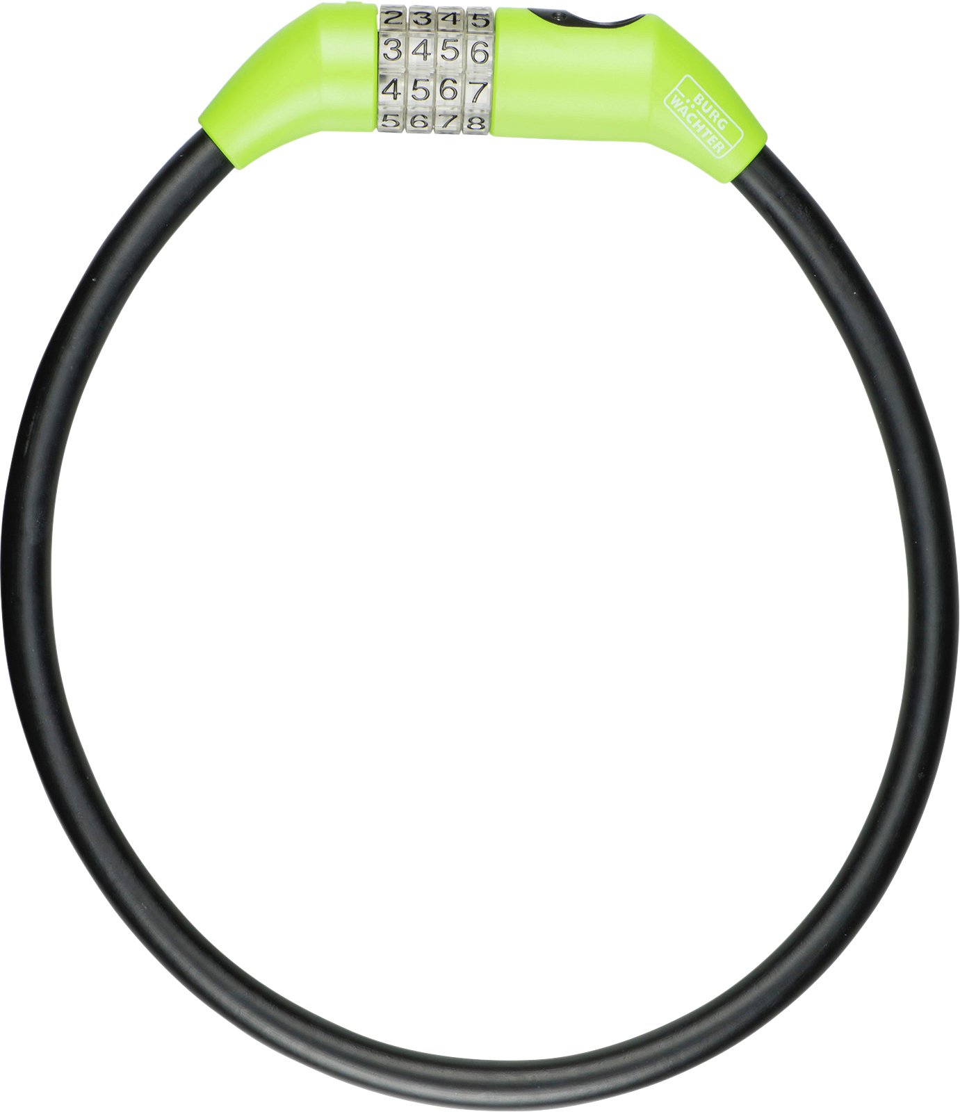 Burg Wächter Zahlen-Seilschloss 235 80 L 800mm Ø 15mm schwarz/grün
