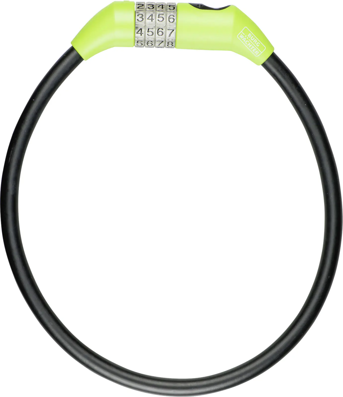 Burg Wächter Zahlen-Seilschloss 235 80 L 800mm Ø 15mm schwarz/grün