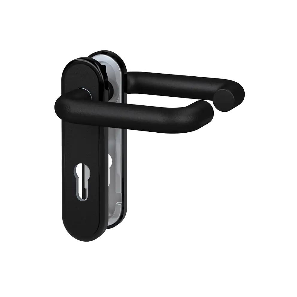 Basi Schutzbeschlag ZT-FS 2150 Drücker Kunststoff schwarz abgerundet