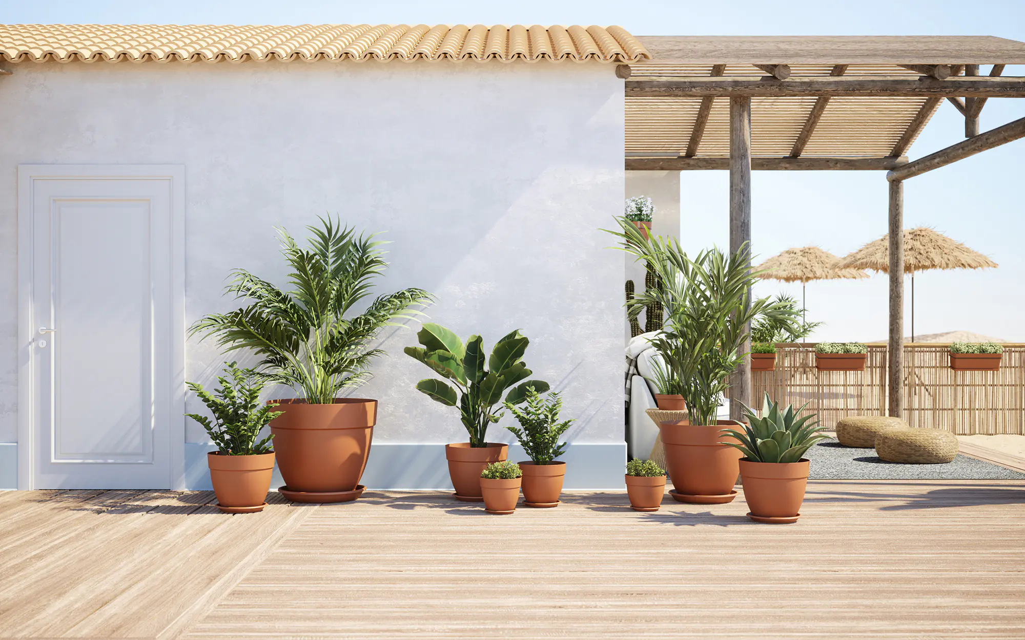 Artevasi Pflanztopf Capri Campana Kunststoff terrakotta matt Ø 35 x 29 cm