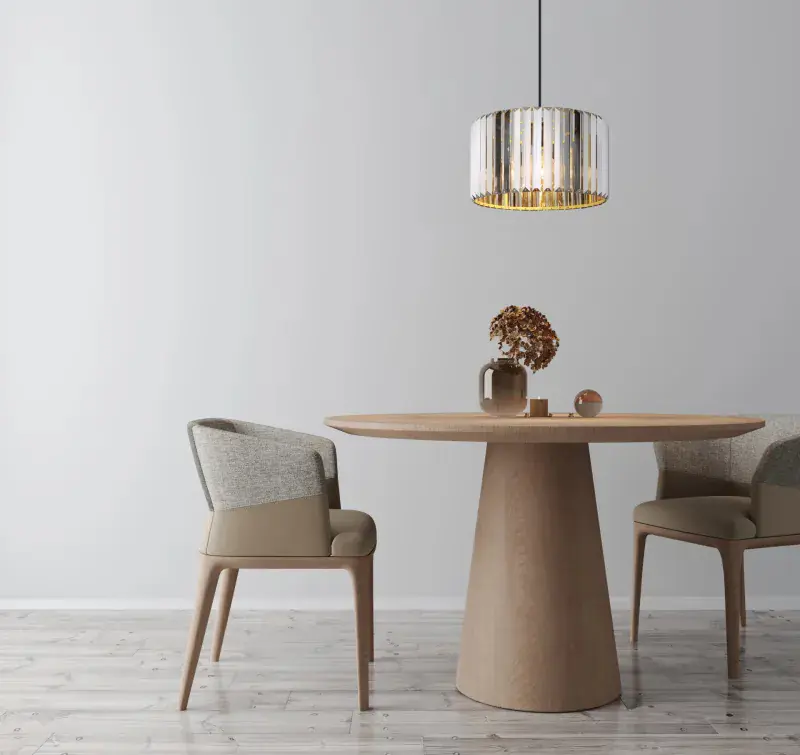 Globo Hängeleuchte Run Ø 35 x 120 cm holzoptik